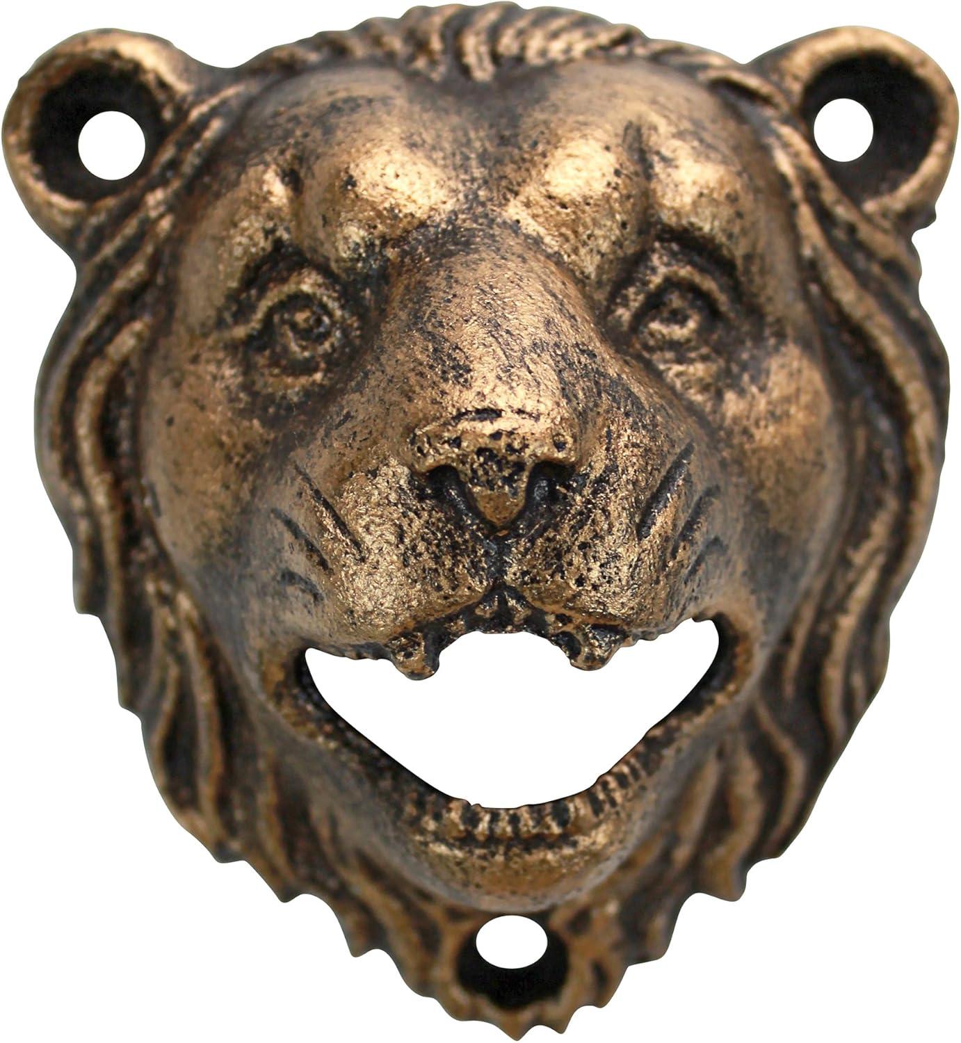 Design Toscano Growling Lion Cast Iron Bottle Opener