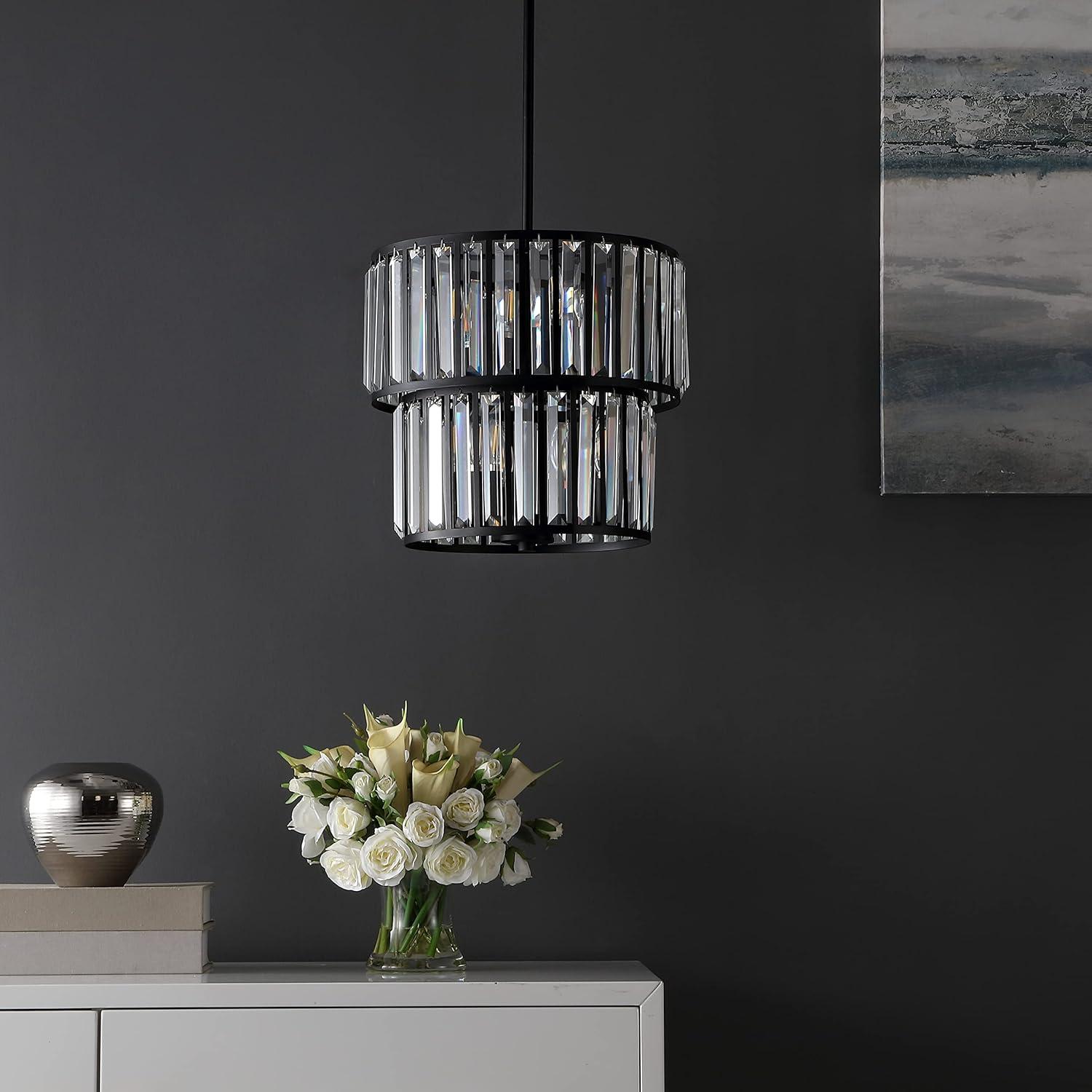 6 - Light Dimmable Tiered Chandelier