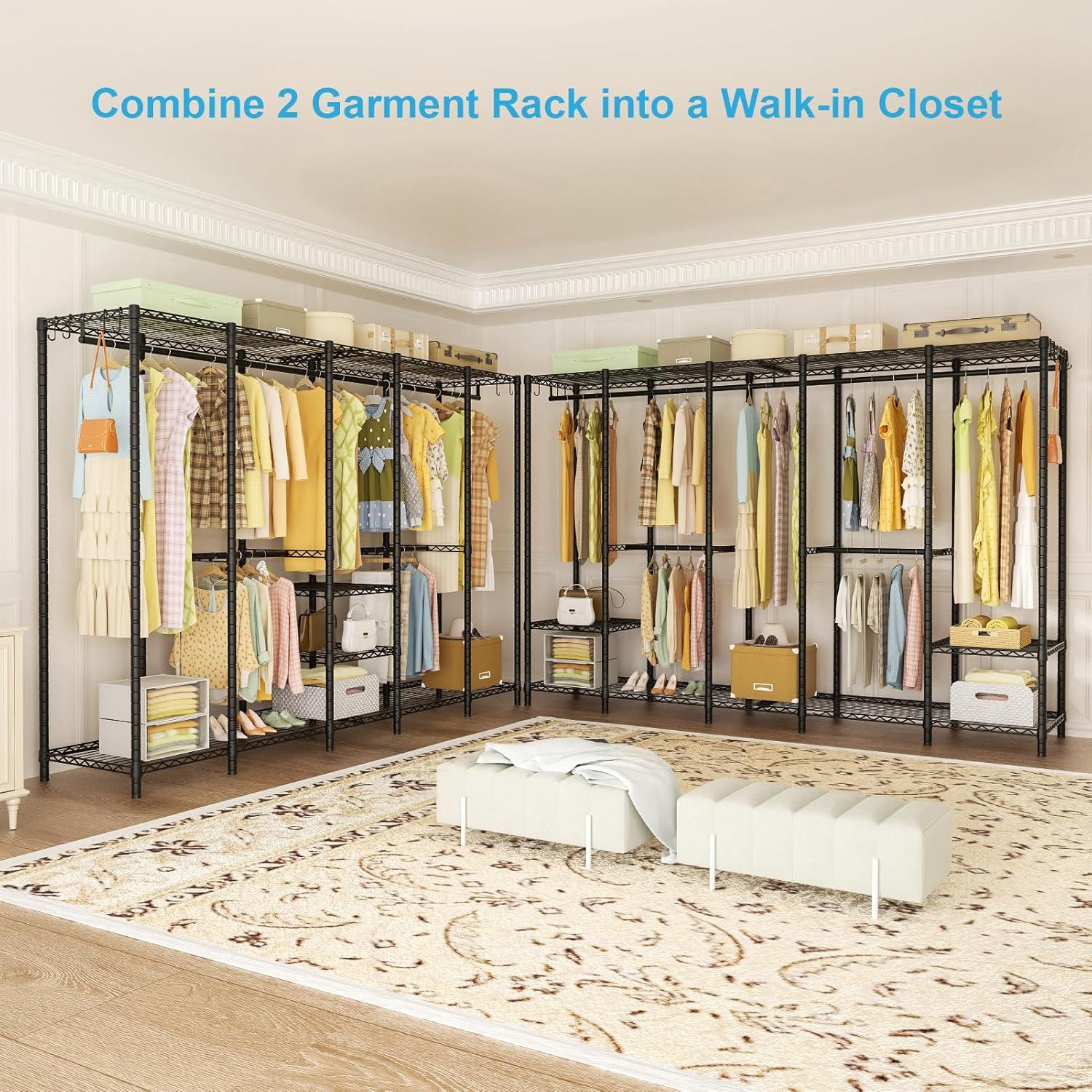 89.8'' Metal Freestanding Garment Rack