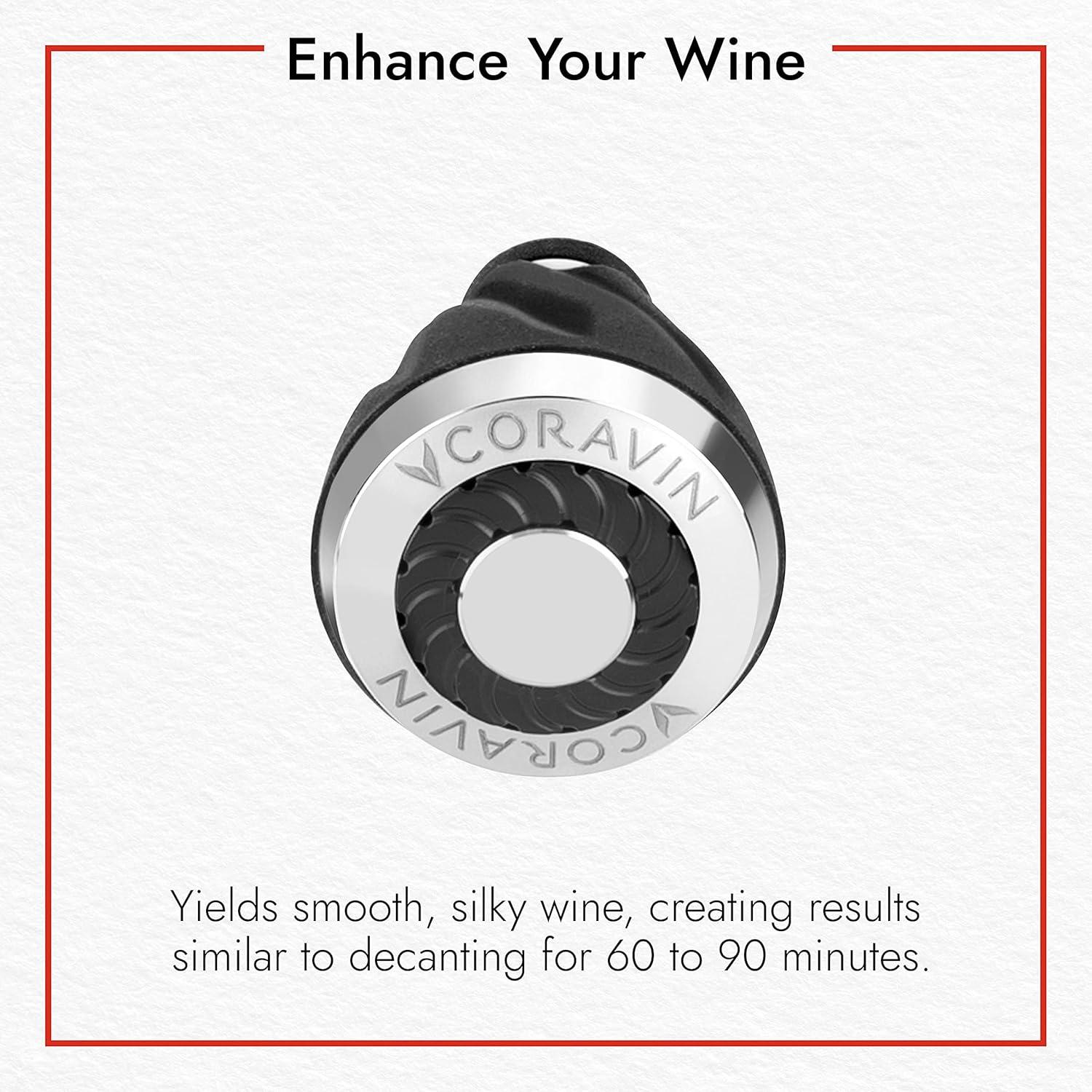 Coravin Timeless Aerator - Preserve Wine for Years - Wine Accessory for Timeless Wine Preservation System - Aerator Attachment for By-the-Glass Wine Saver - Get 60-90 Minute Decant in Seconds