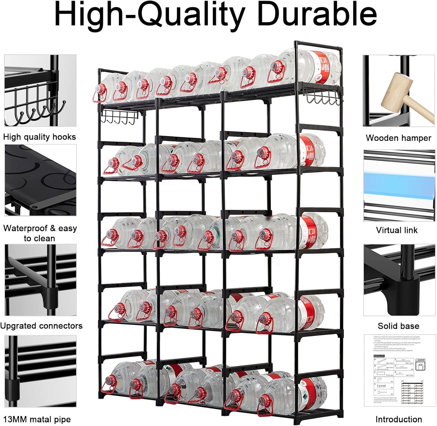 Mavivegue 9-Tier Black Metal Stackable Shoe Rack