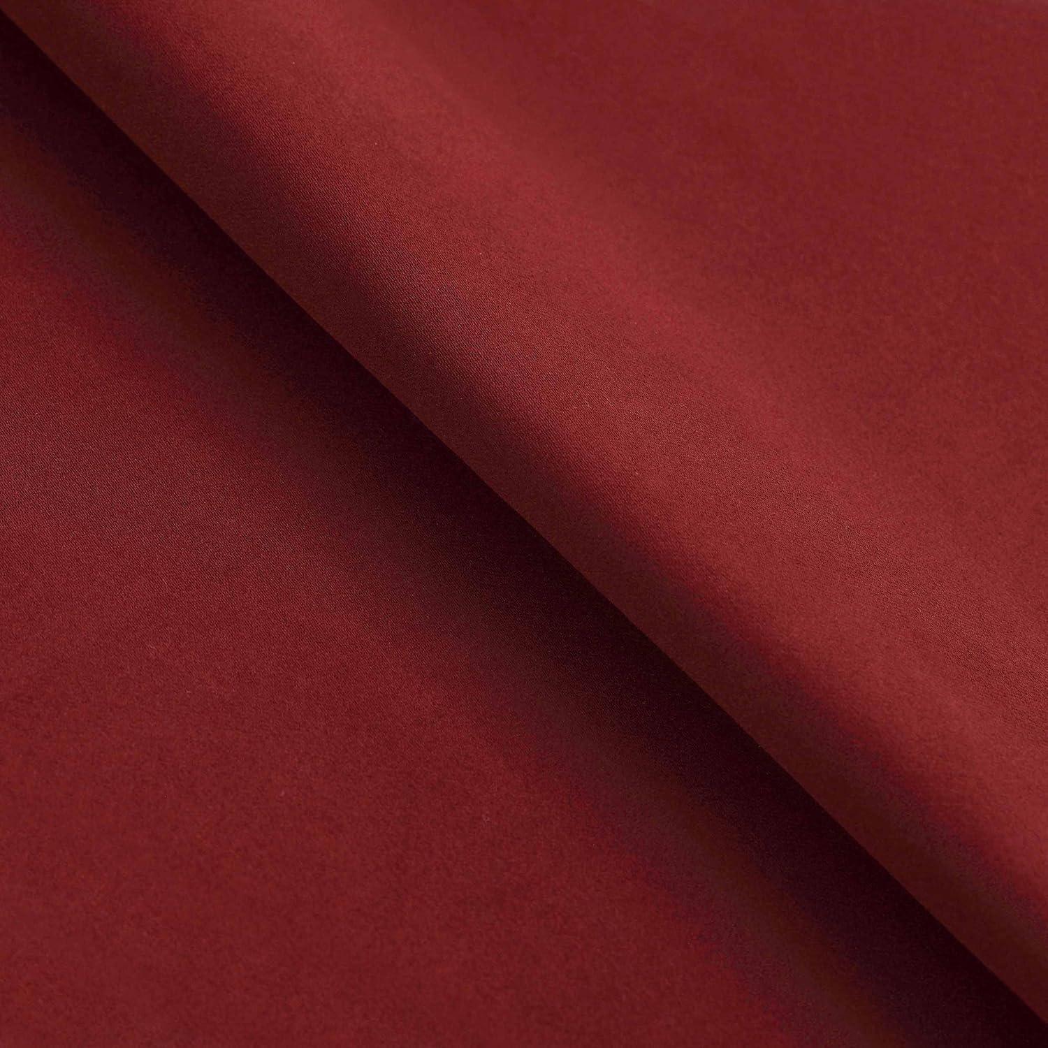 Extended Deep Berry Blackout Polyester Drapes, 2-Piece Set