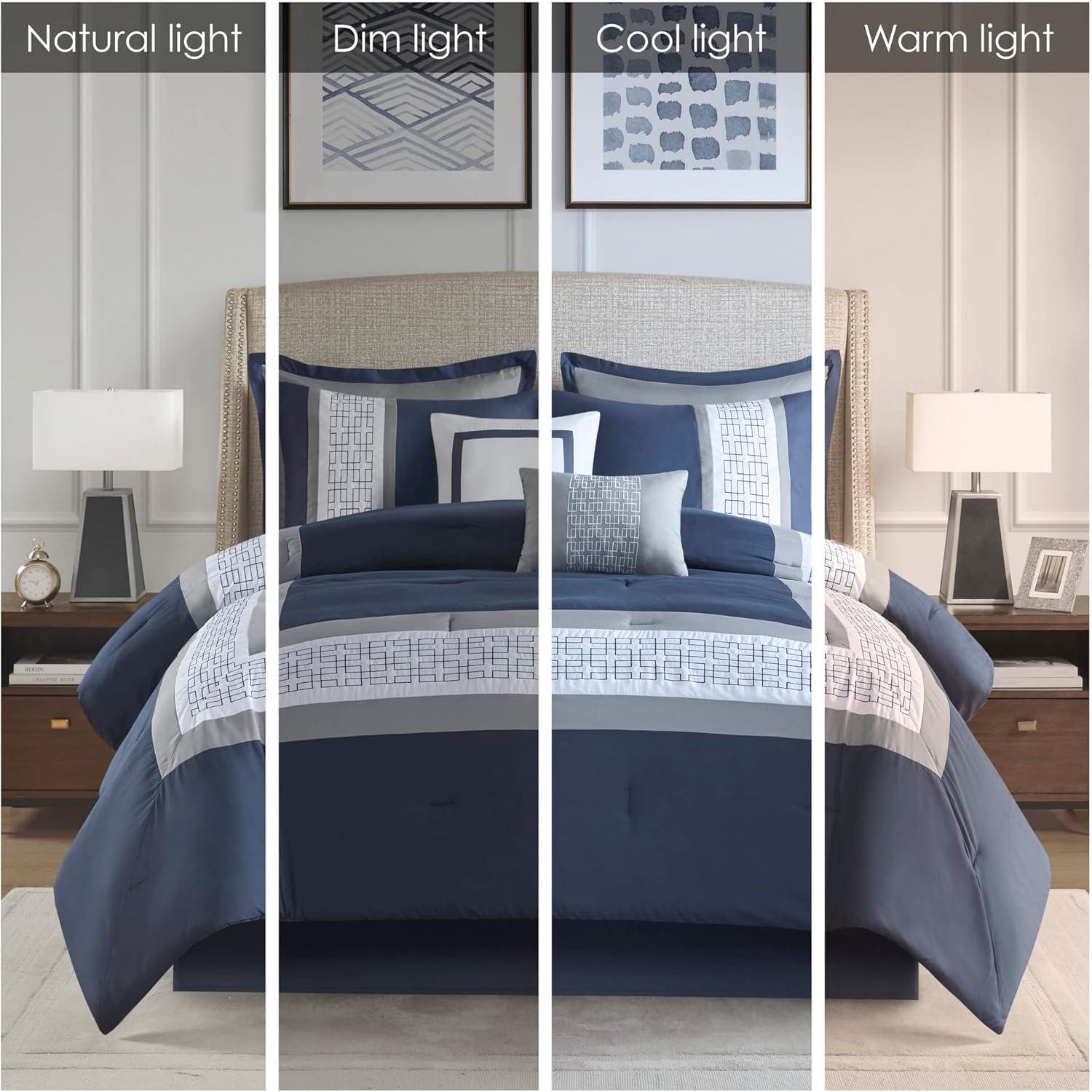 510 Design 8 Piece Embroidered Comforter Set