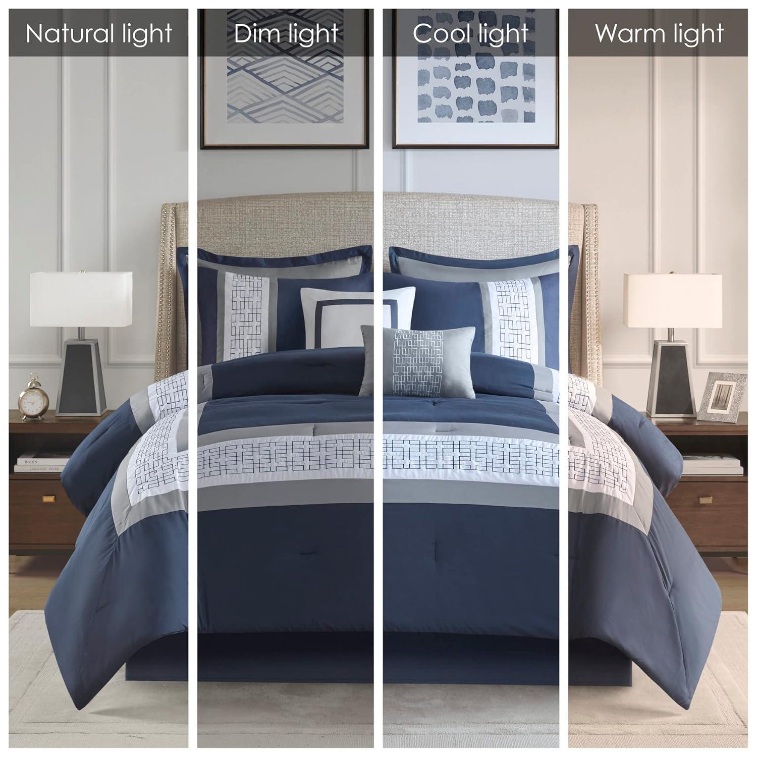510 Design 8 Piece Embroidered Comforter Set