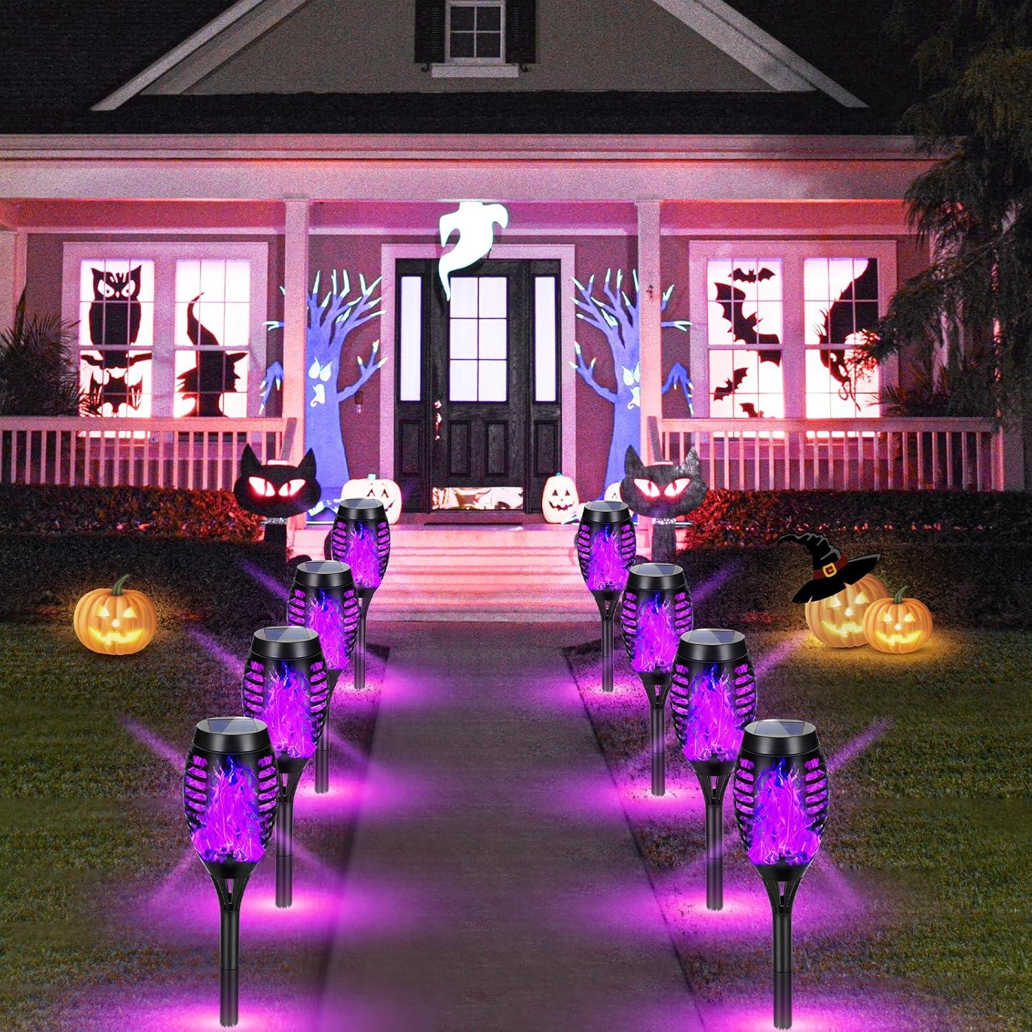 The Holiday Aisle® 8 Pack Halloween Decorations Outdoor, Halloween Solar Lights for Halloween Decor