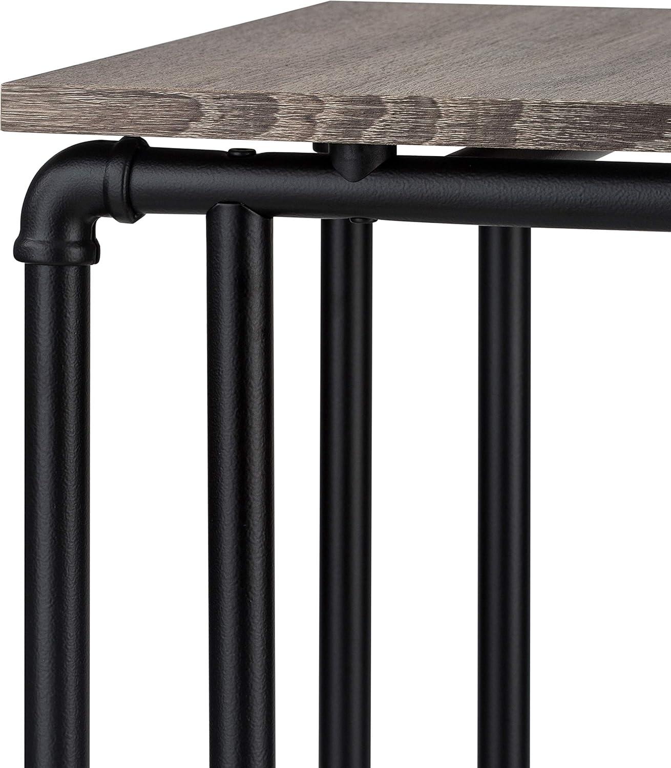 Organize It All Pipe Line L-Shaped Side Table