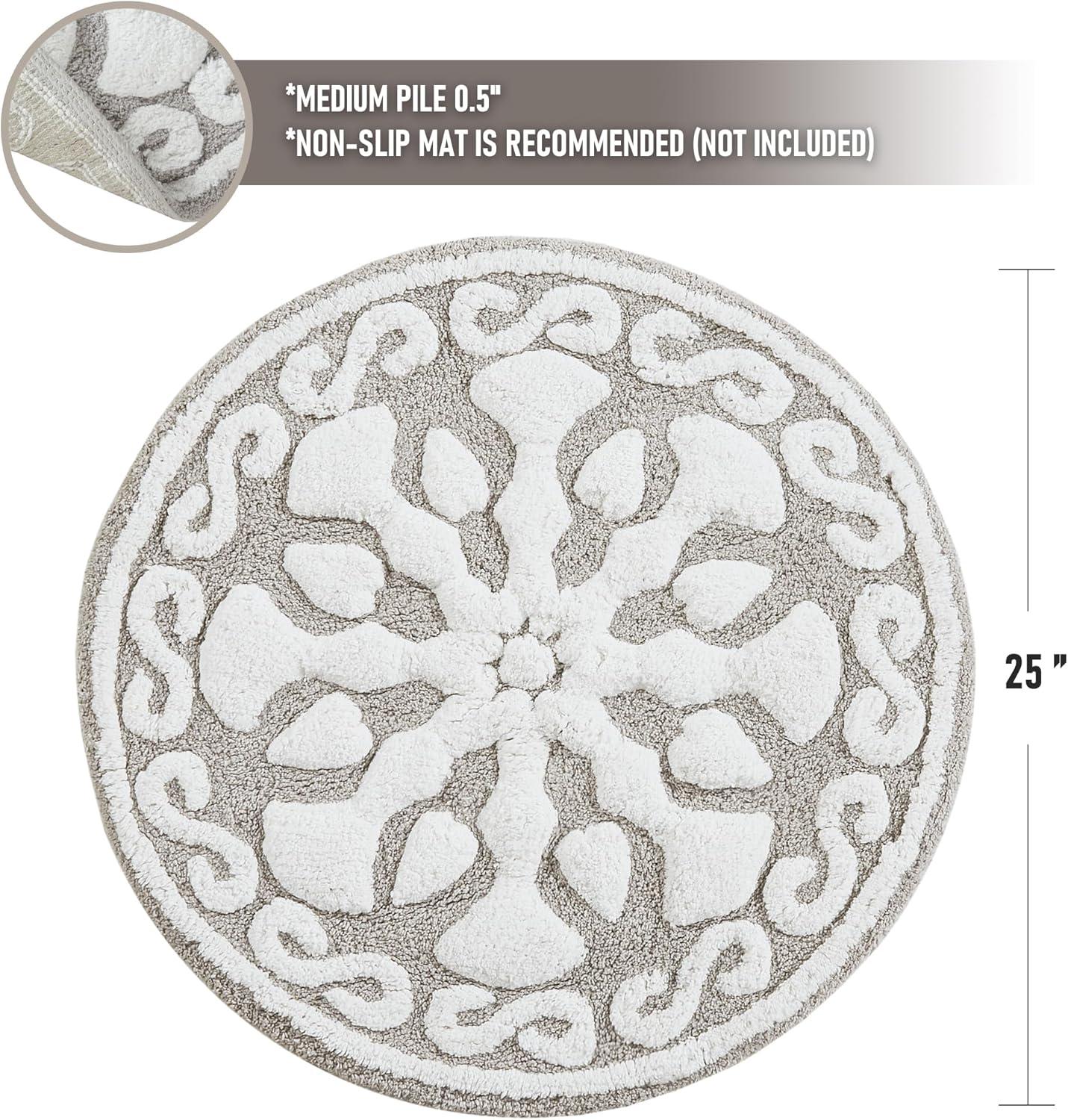 Madison Park Casablanca Medallion Cotton Tufted Bath Rug