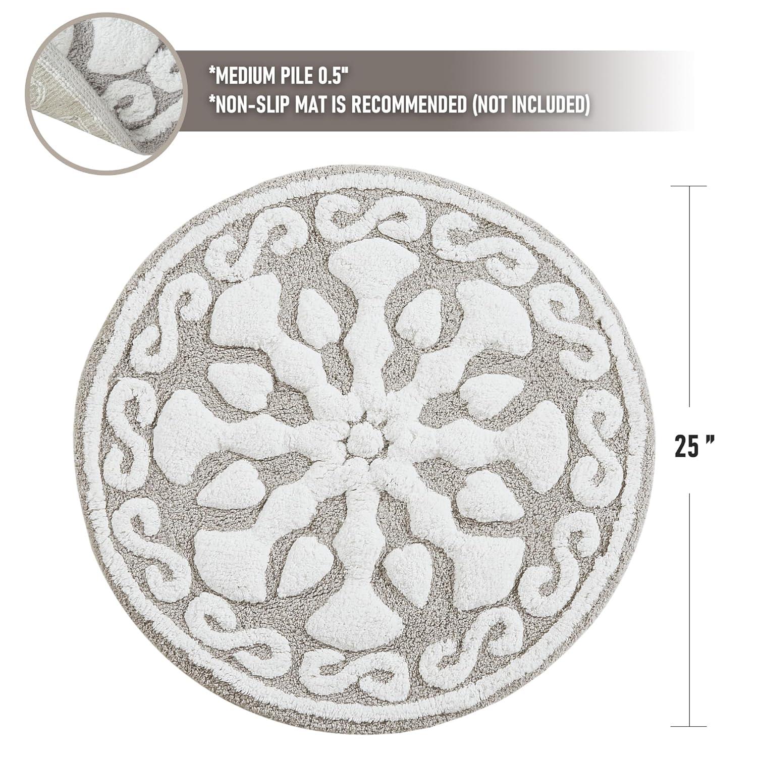 Madison Park Casablanca Medallion Cotton Tufted Bath Rug