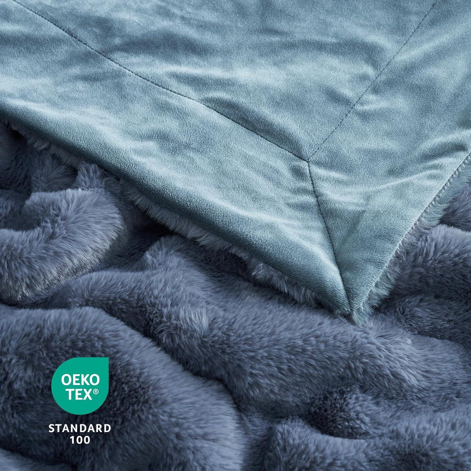 Cozy Bliss Soft Faux Fur Throw Blanket Plush Winter Blanket