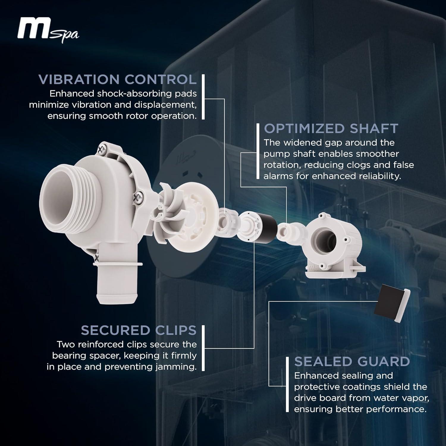 Open Box MSpa Oslo 6 Person Squared Hot Tub w/Hydro Massage Jets & LED Strip