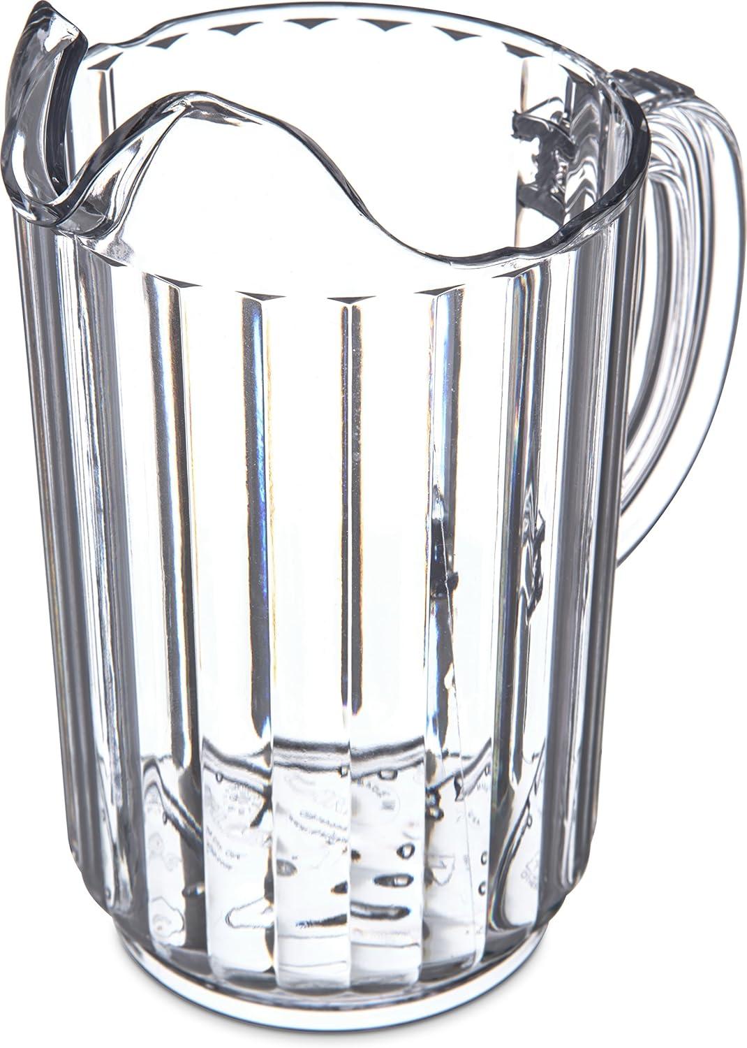 Clear Polycarbonate 32 oz Pitcher with Ice Trap