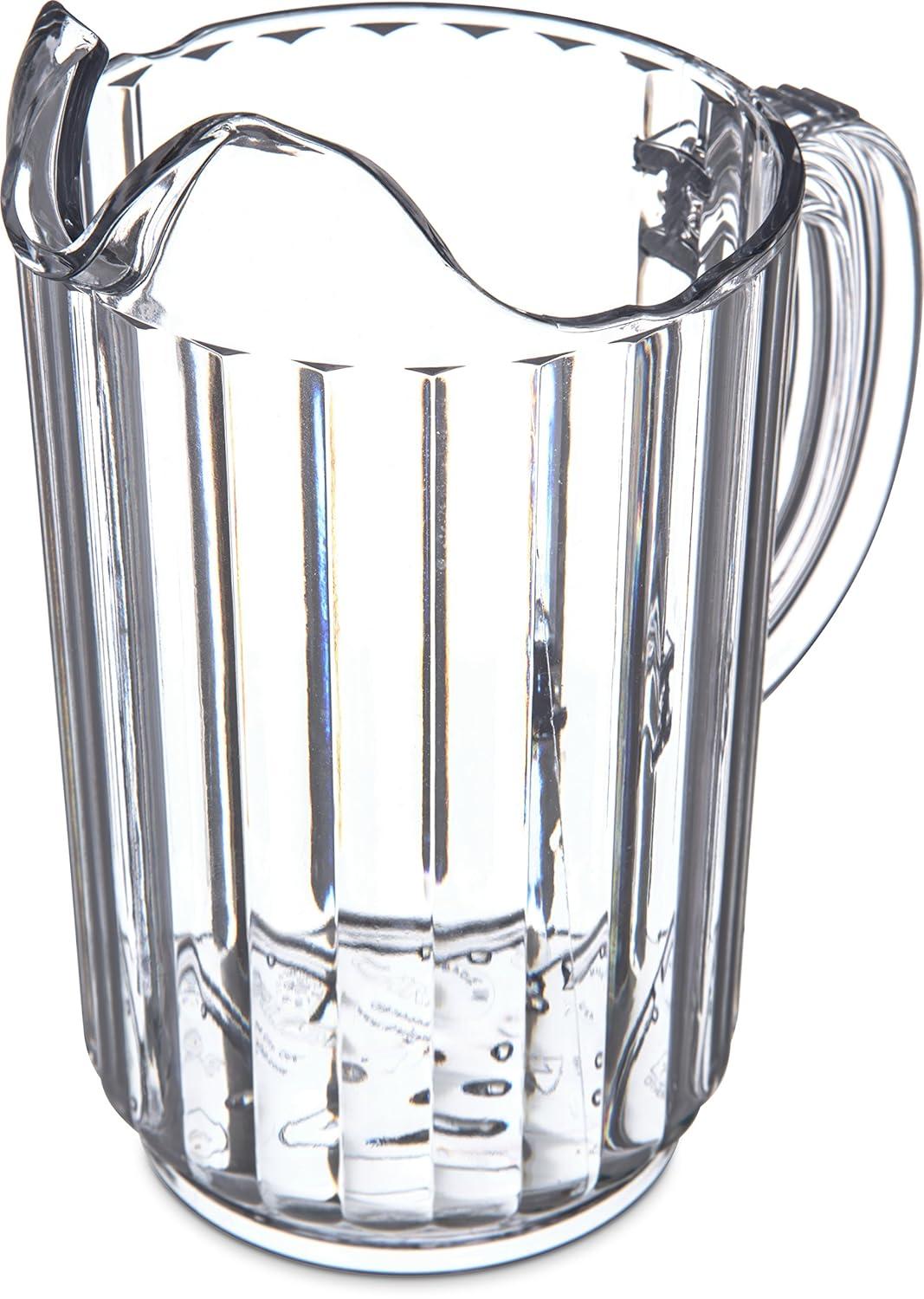 Clear Polycarbonate 32 oz Pitcher with Ice Trap