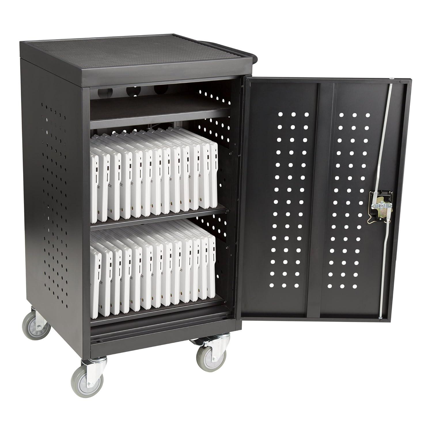 Learniture 30-Device Lockable Mobile Charging Station for Laptops and Tablets