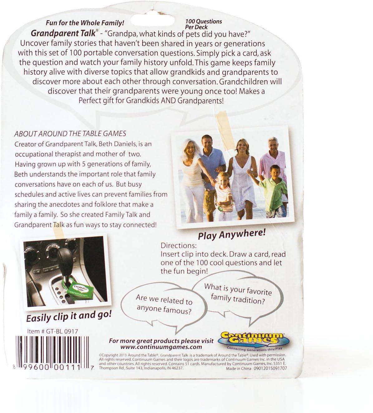 Grandparent Talk Conversation Starter Game, Connecting Generations Thru Conversation