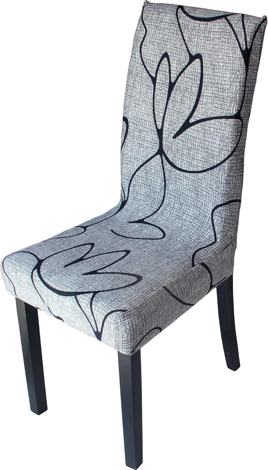 Chair Covers for Dining Room 4 Pack, Solid Stretch Dining Chair Covers, Washable Kitchen Slip Covers, Parson Chair Covers Set of 4 (Gray Lotus, 4 Pack)