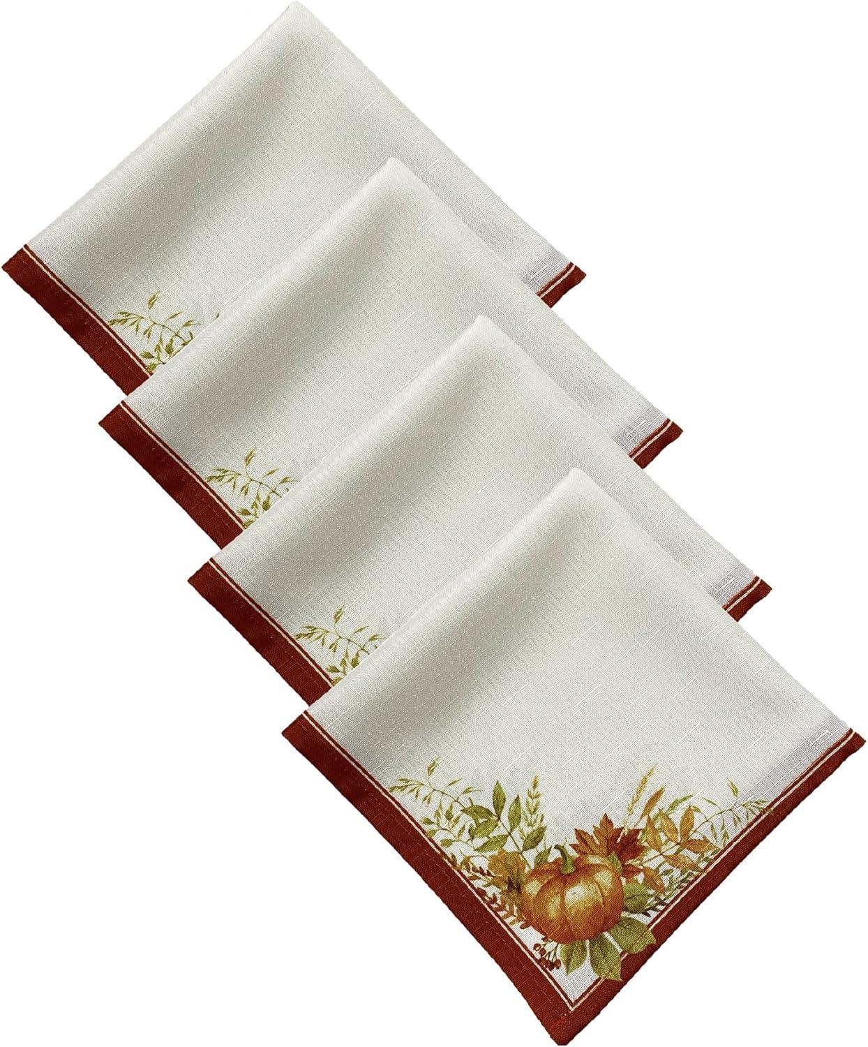 Autumn Pumpkin Grove Fall Cloth Napkins Set of 4