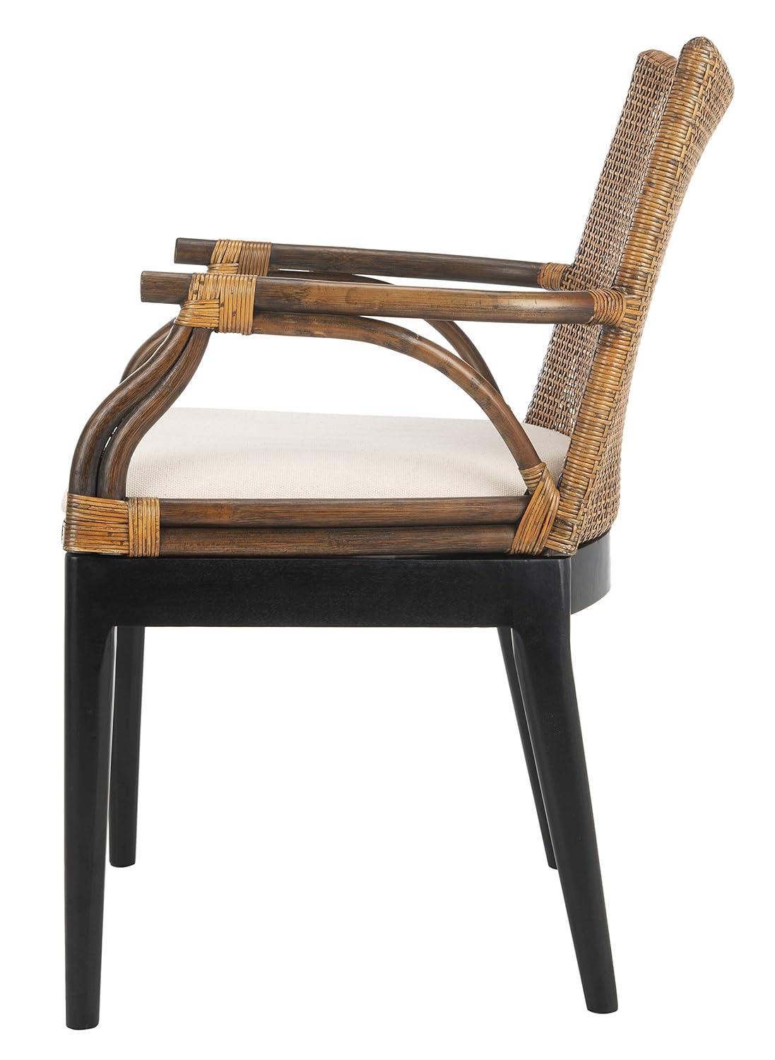 Gianni Arm Chair - SEA4011 - Brown/Black - Safavieh