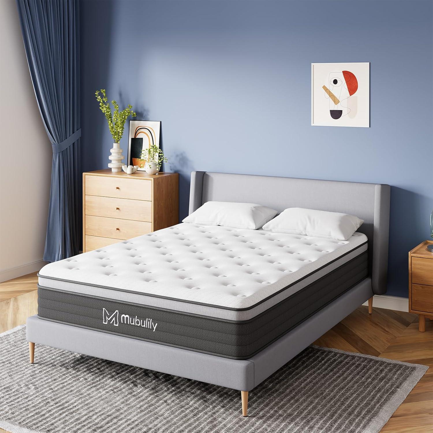 Mubulily 12'' Medium Gel Memory Foam Mattress