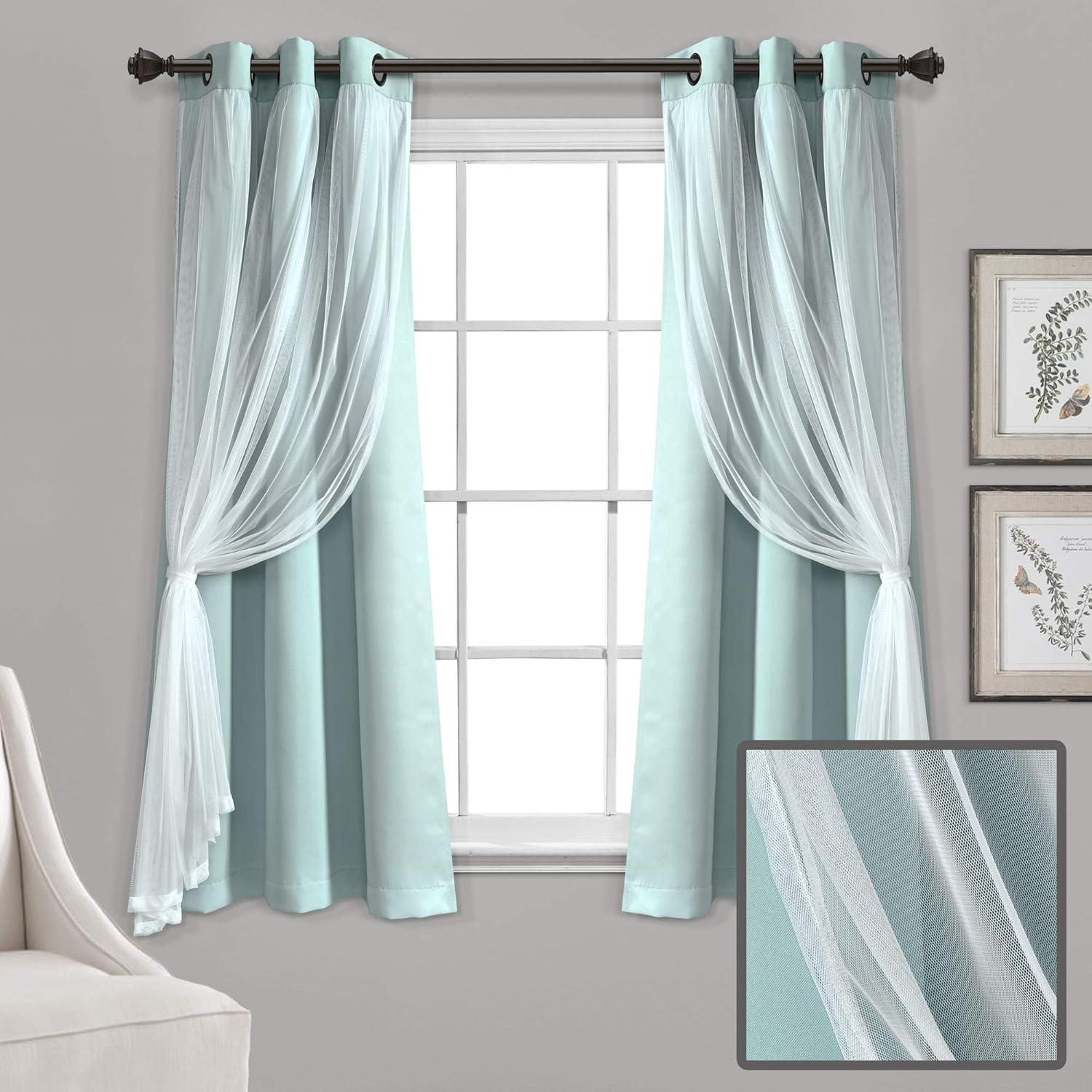 Lush Decor Polyester Blackout Curtain Pair (Set of 2)