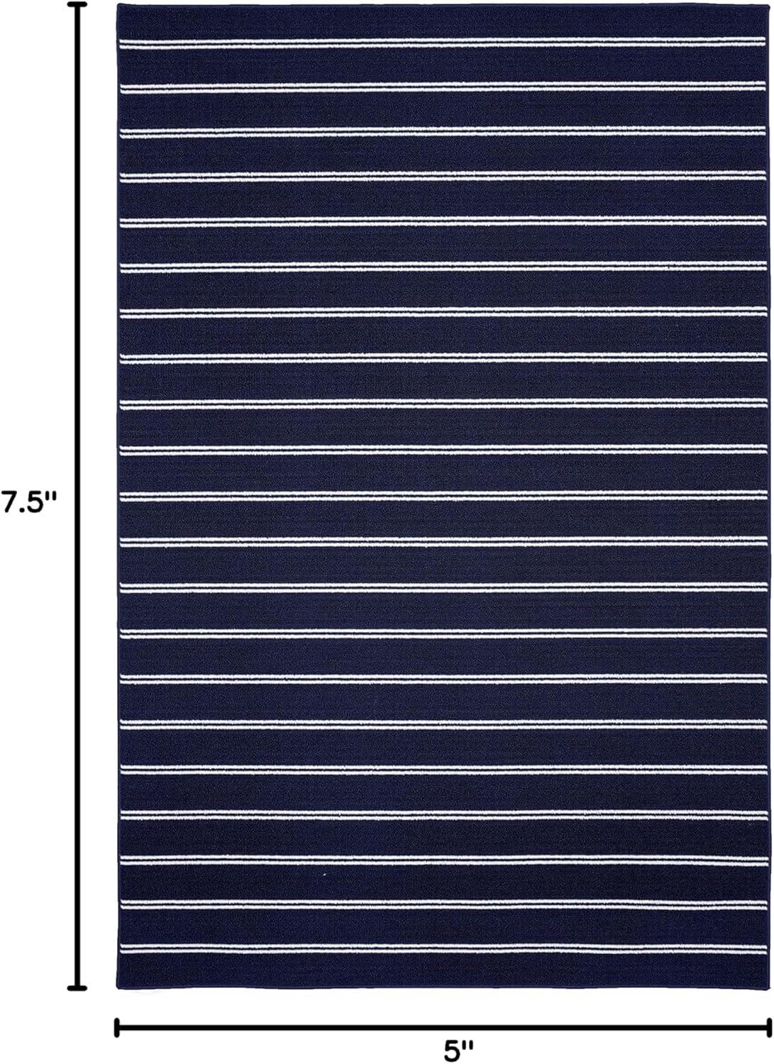 Garland Rug Avery Polypropylene Navy Indoor Area Rug, 5' x 7'5"