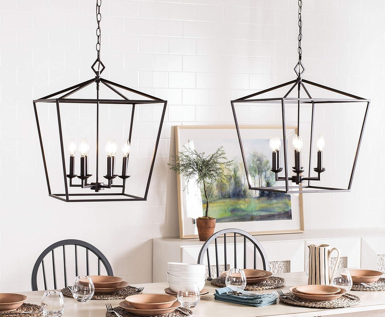 Velsa 6 Light Pendant - Oil Rubbed Bronze (Black) - Safavieh.