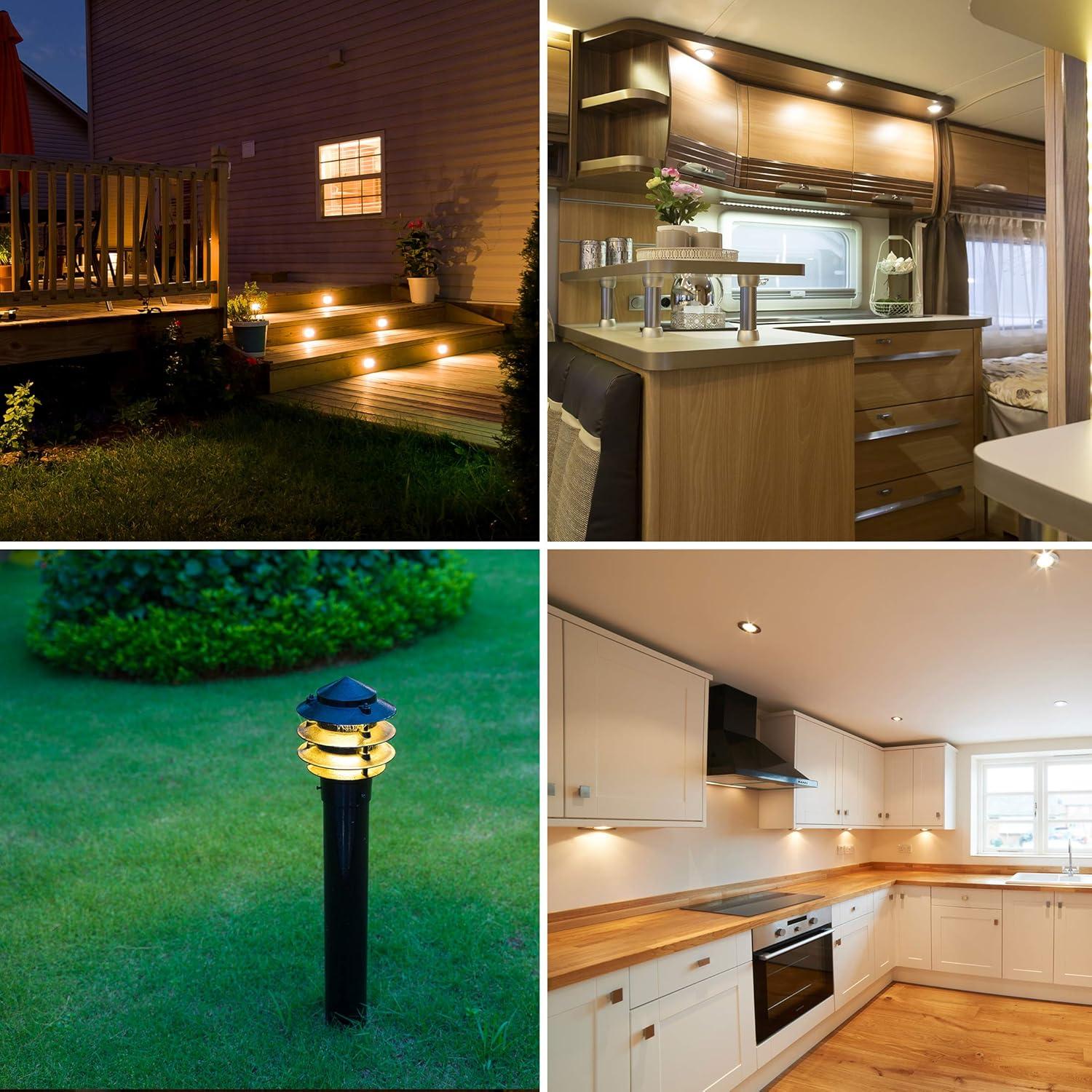 Newhouse Lighting 3W (18W Equivalent) T5 LED Bulb Halogen Replacement Lights, 280 Lumens, 12V, 3000K - 4 Pack