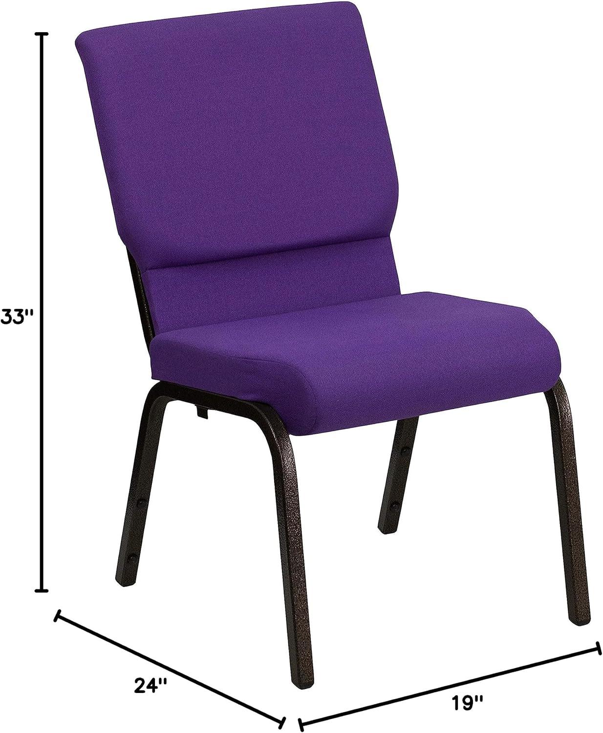 Flash Furniture Hercules Series 18.5"W Upholstered Adult Church Chair with Book Pouch, Burgundy