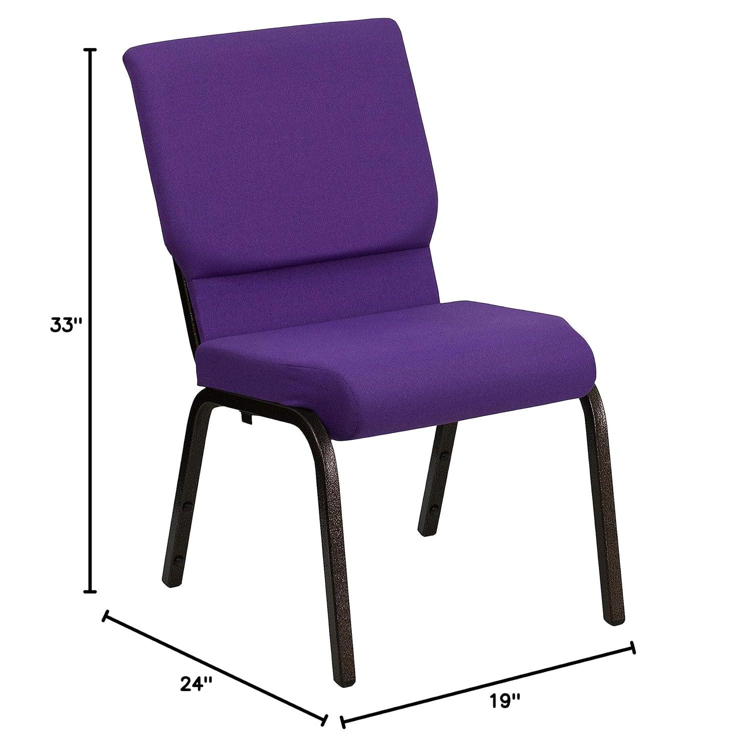 Flash Furniture Hercules Series 18.5"W Upholstered Adult Church Chair with Book Pouch, Burgundy