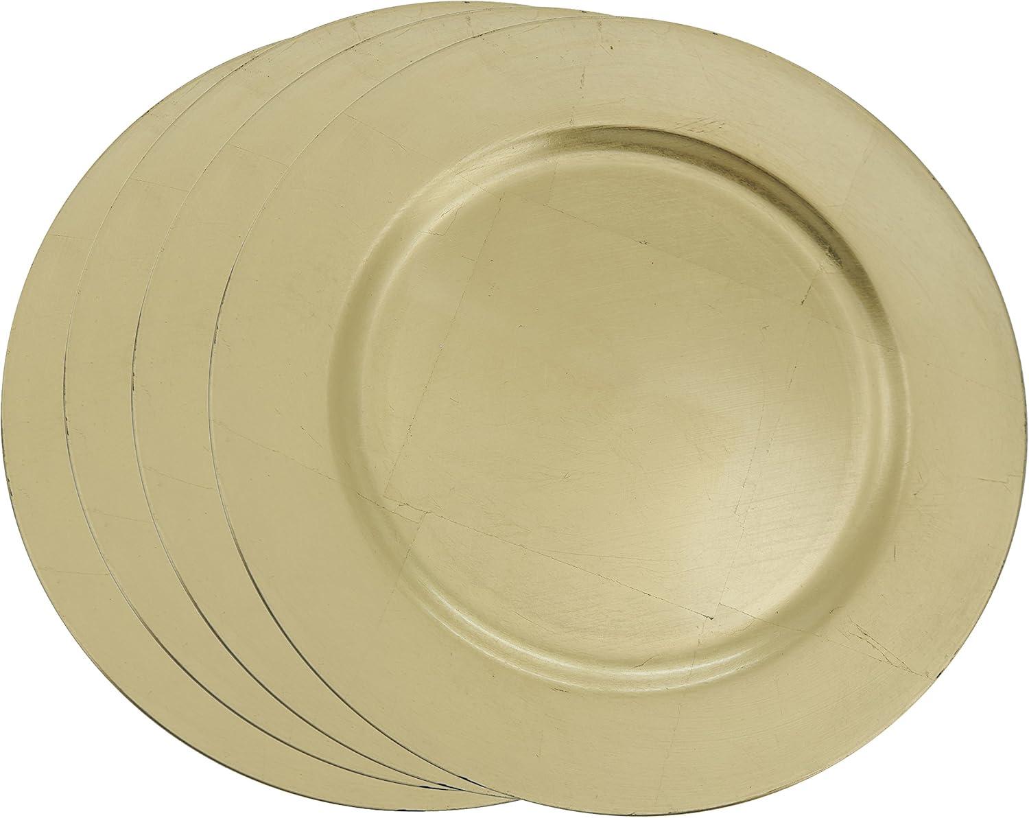 Saro Lifestyle Classic Solid Color Charger Plates