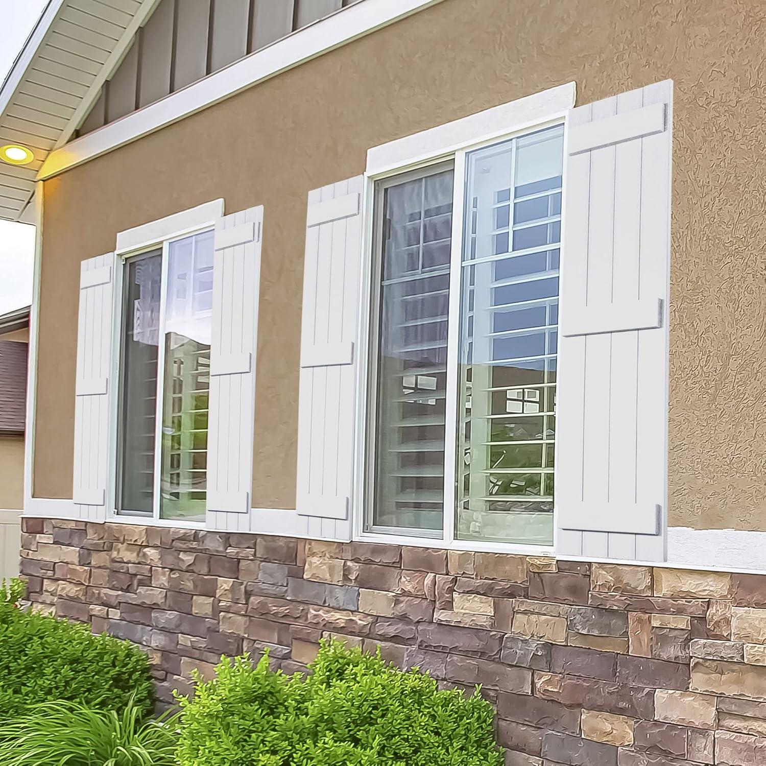 39" Burnt Orange Board and Batten Shutters Set of 2