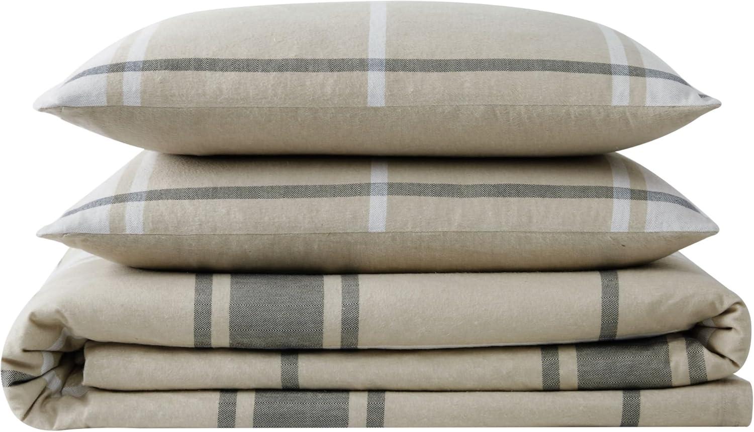 Truly Soft Khaki Standard Cotton Duvet Cover Set