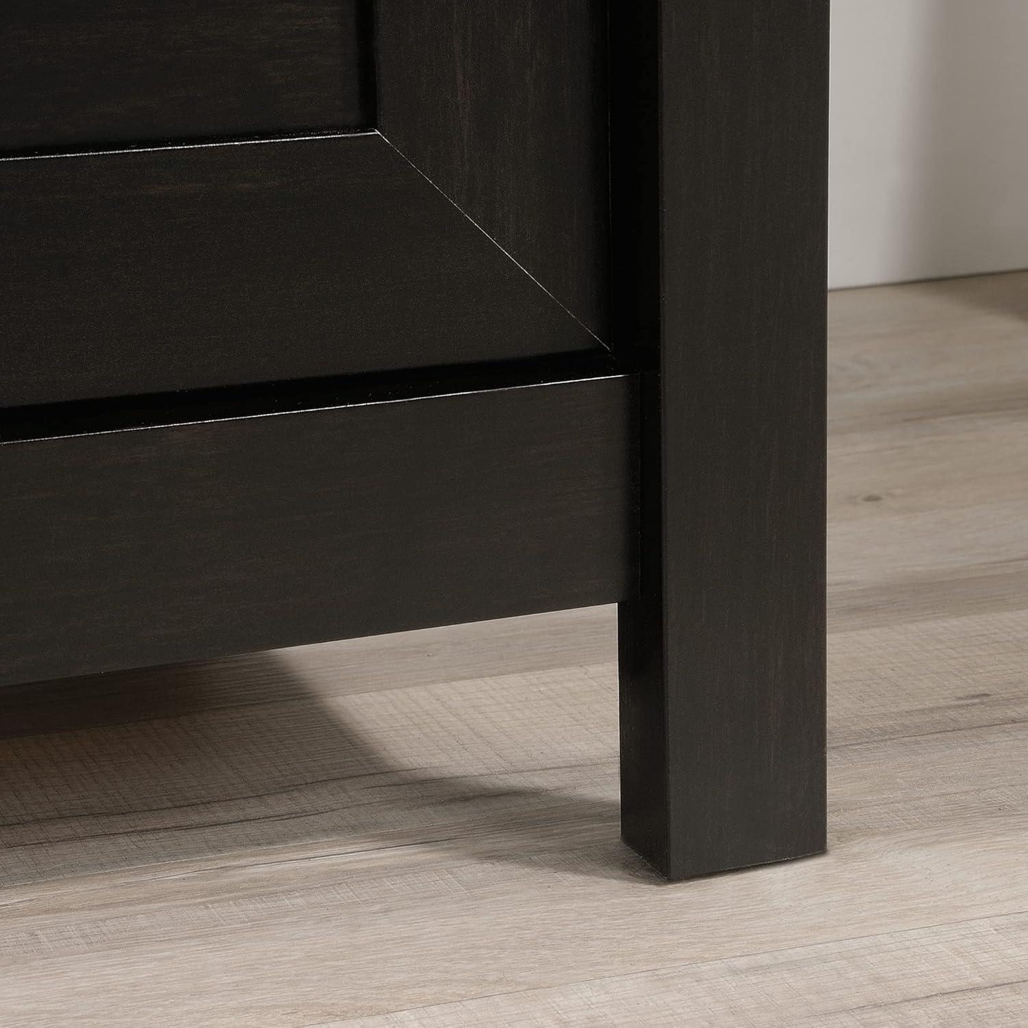 2 Drawer County Line Lateral File Cabinet Estate Black - Sauder: Modern Style, MDF, Paper Laminate Surface