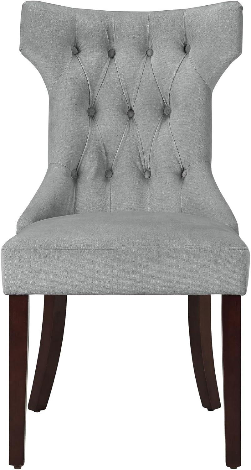 DHP Clairborne Tufted Hourglass Dining Chair, Set of 2, Gray