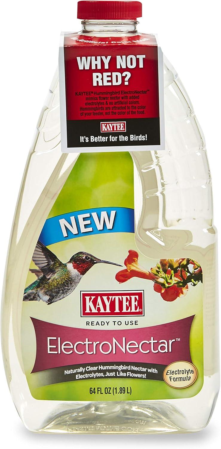 Kaytee Hummingbird ElectroNectar Wild Bird Food, Ready to Use - 64 Ounces