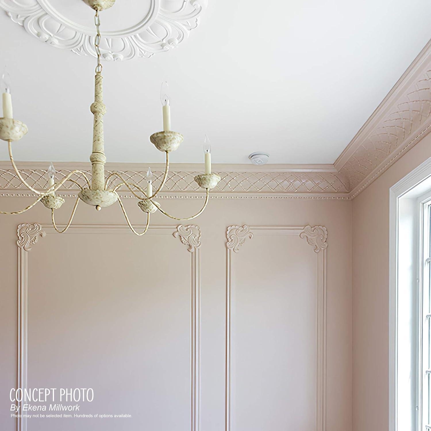 Ekena Millwork 2"H x 1 7/8"P x 2 3/4"F x 94 1/2"L Reece Traditional Smooth Crown Moulding