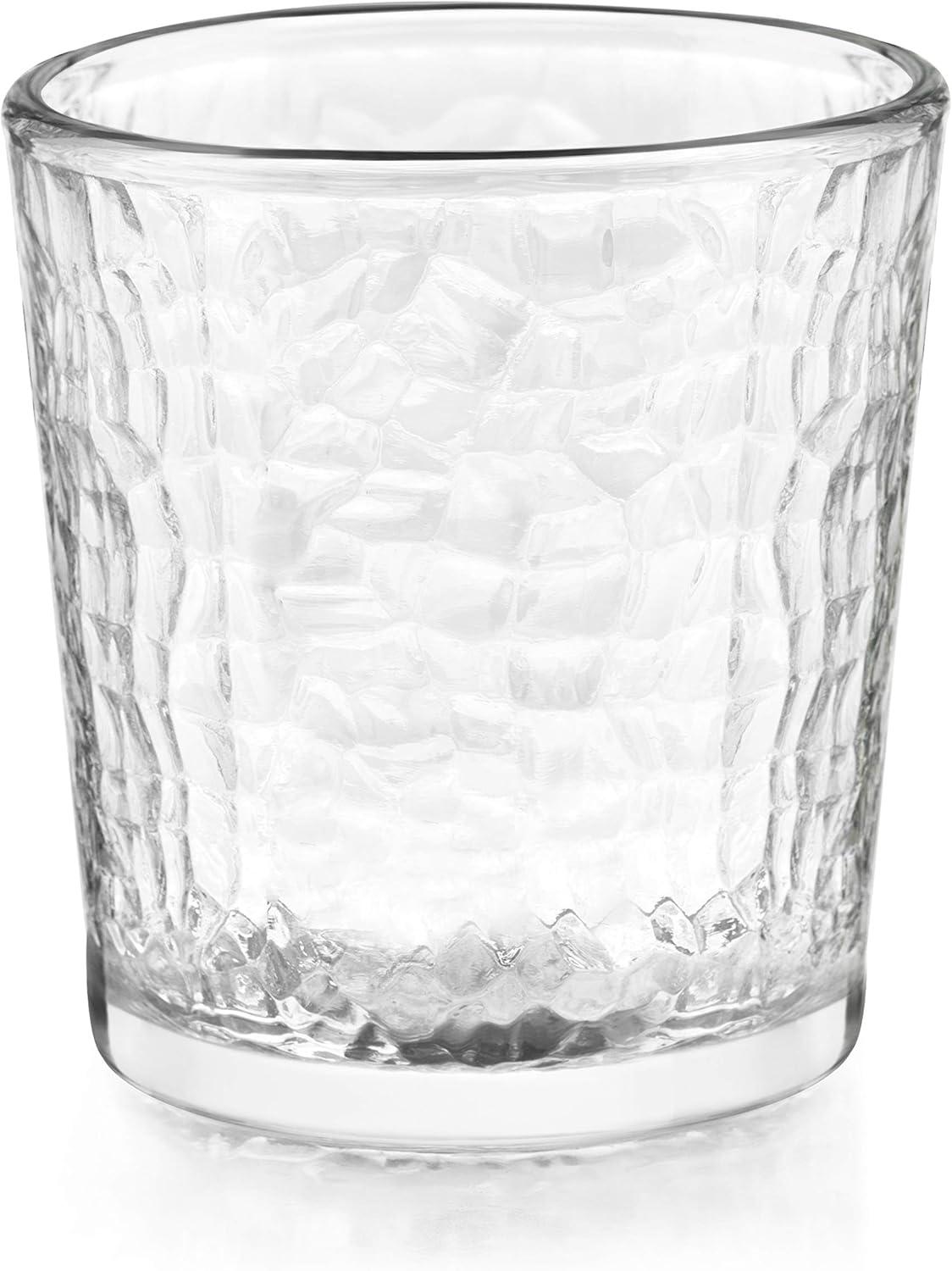 Libbey 16-Piece Textured Glass Tumbler and Rocks Set