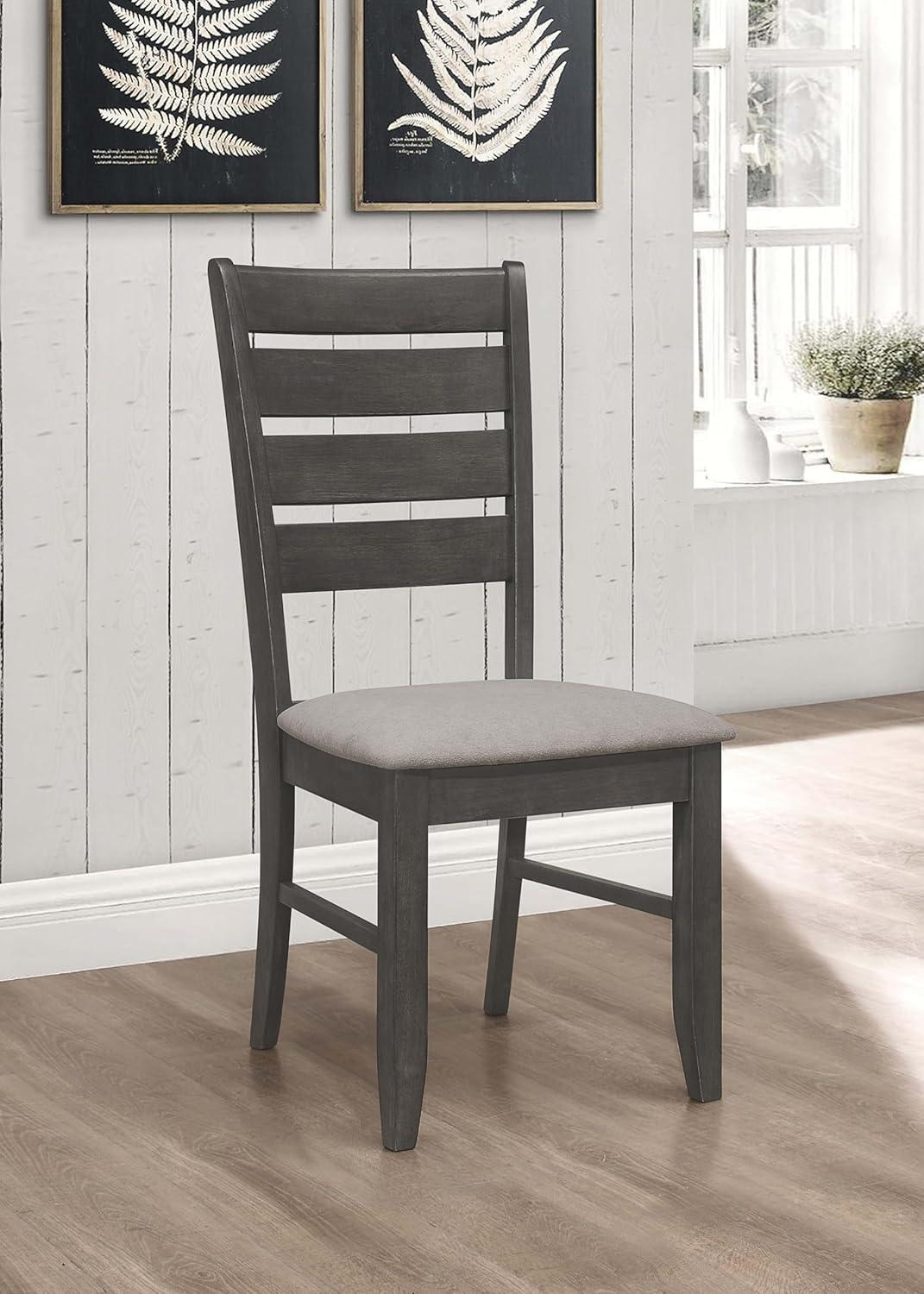 Newline Dalila Wood Dining Side Chair Dark Grey (Set Of 2)