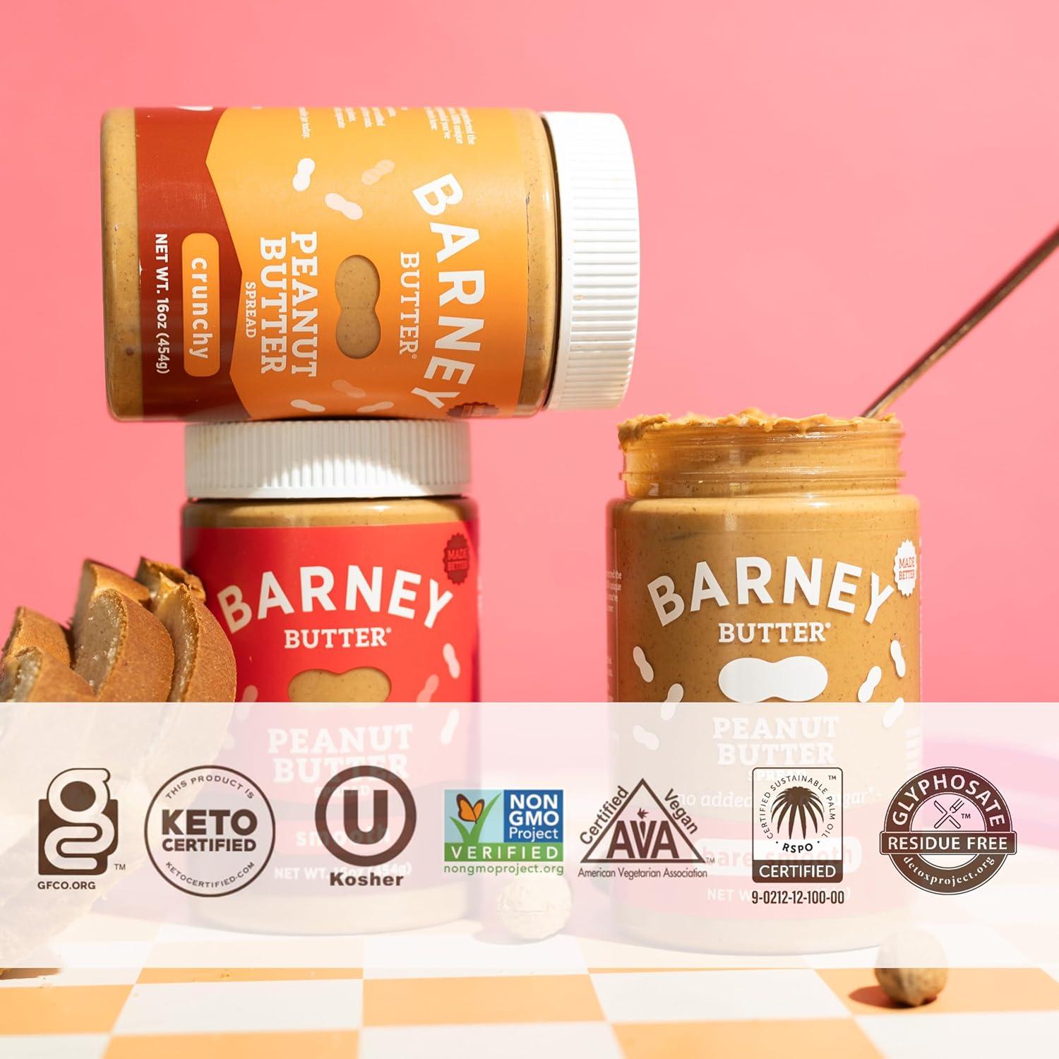 Barney Butter Peanut Butter Spread, Smooth, 16 oz (454 g)