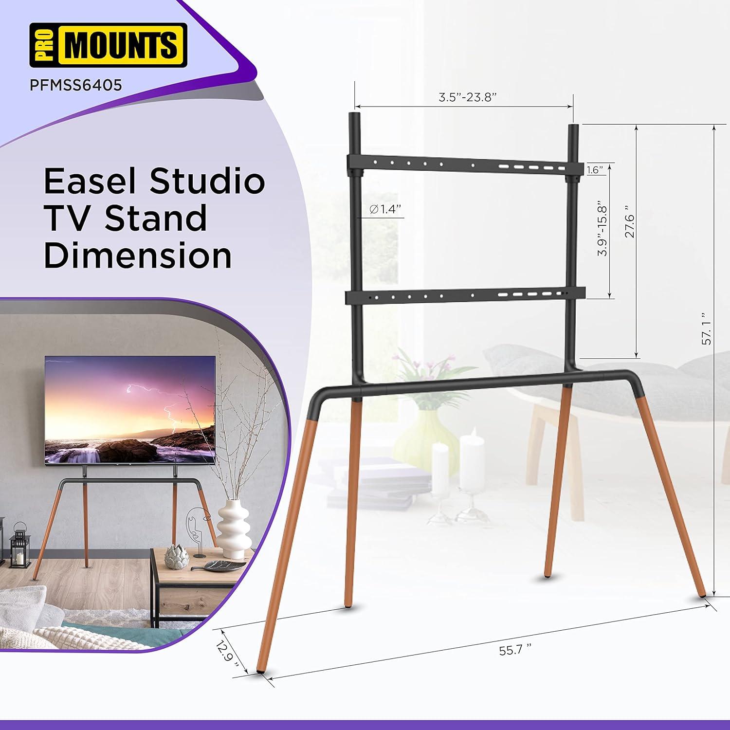 Promounts ProMounts Premium  Easel TV Stand Mount for 42"-84" TVs and Holds Up to 99 Lbs.