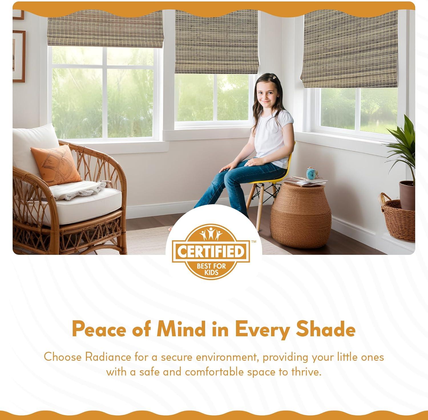 Radiance Newport Cordless Driftwood Roman Shade