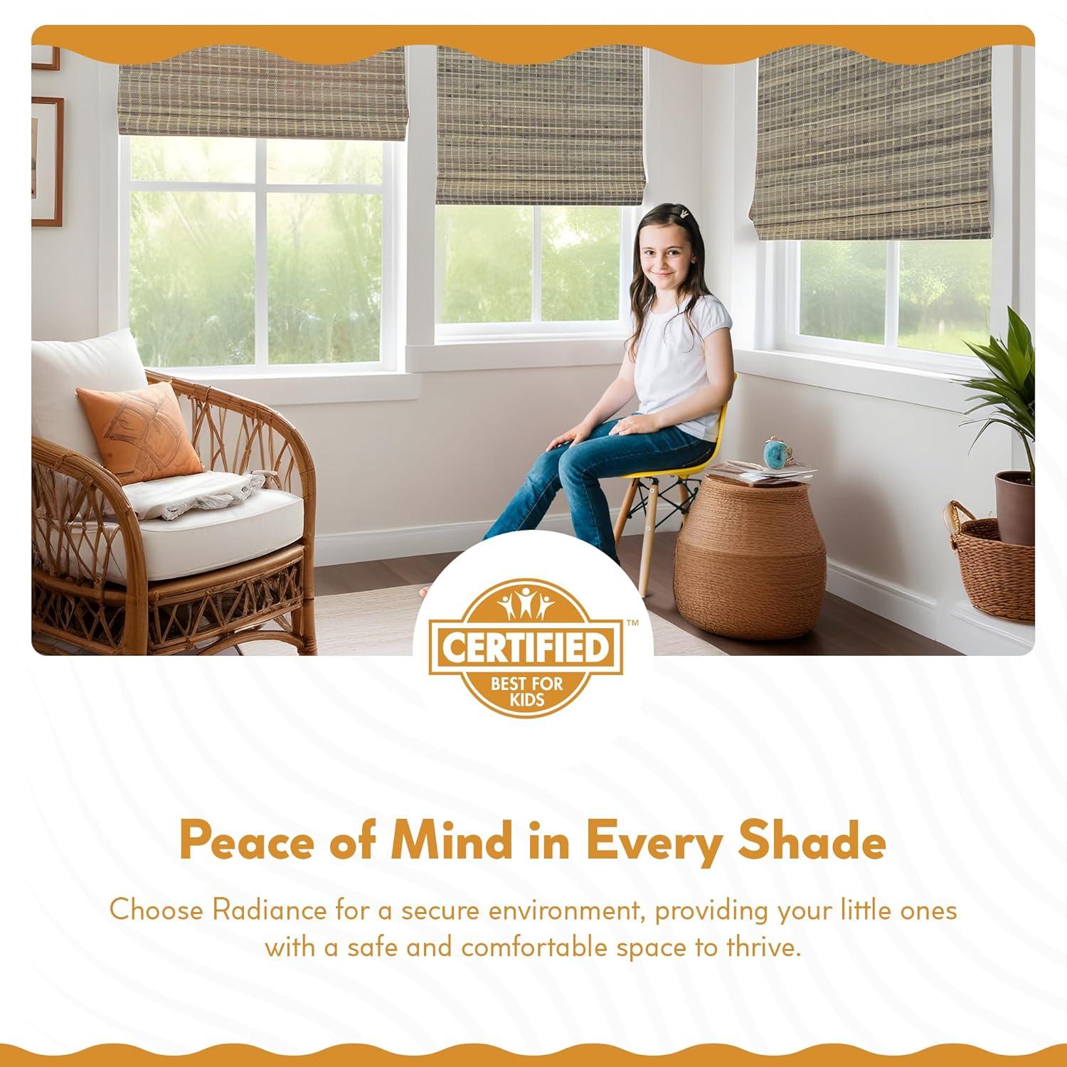 Radiance Newport 27-in Cordless Driftwood Roman Shade