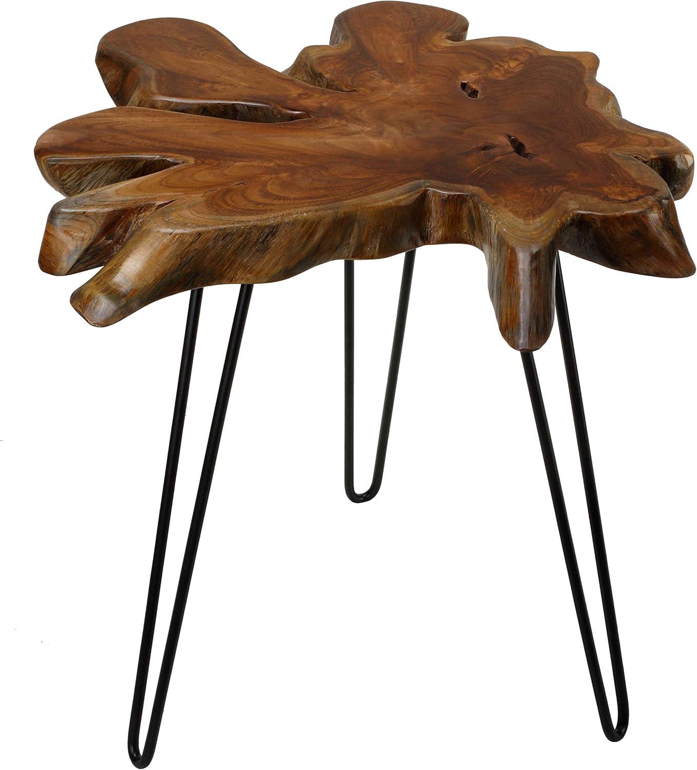 Bare Decor  Evan Accent End Table with Solid Teak Root Top