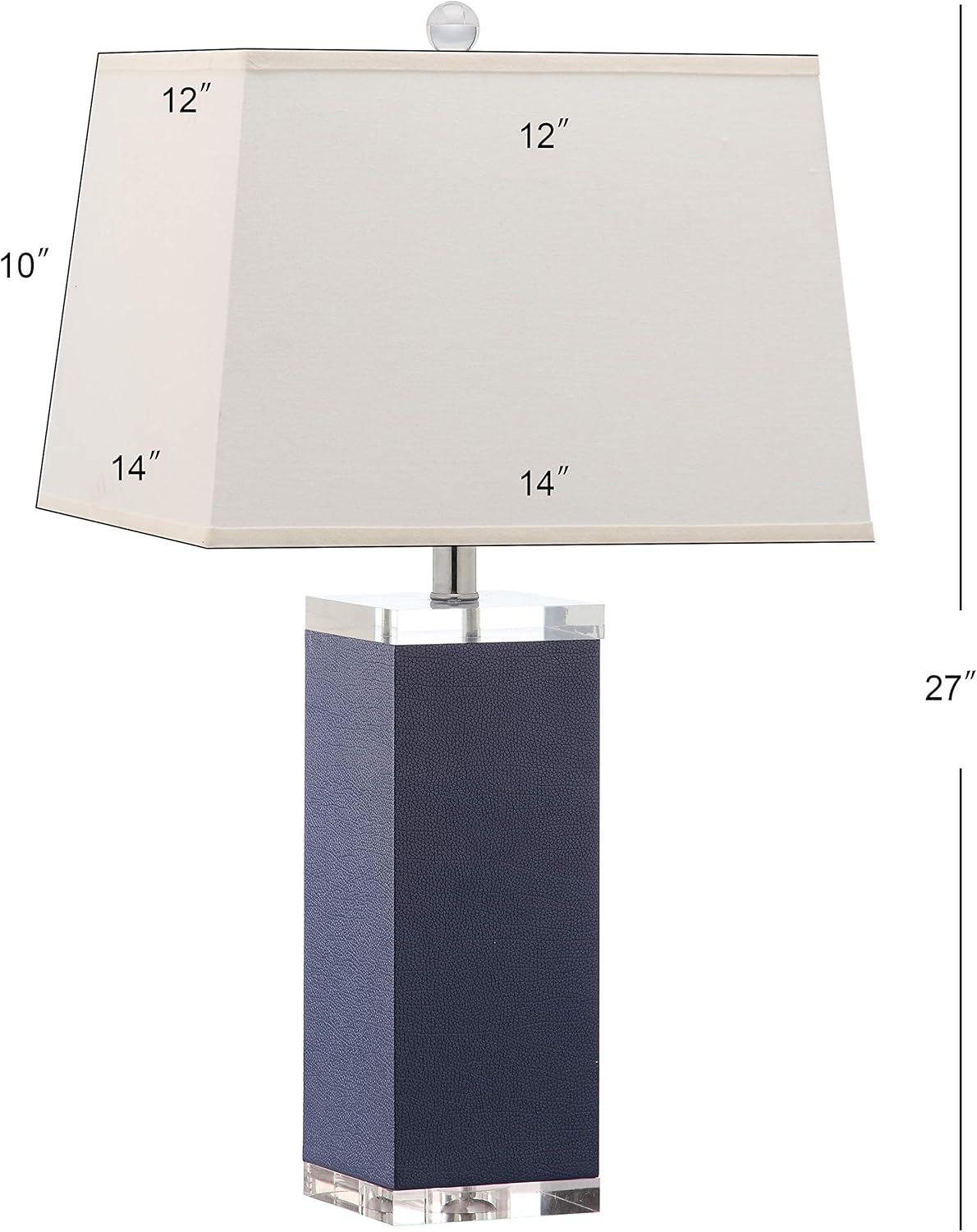 Deco Leather Table Lamp - Navy - Safavieh