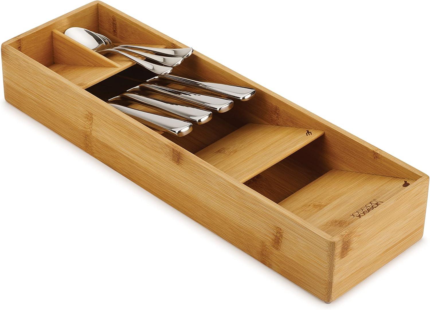 Joseph Joseph DrawerStore Compact Bamboo Silverware Organizer