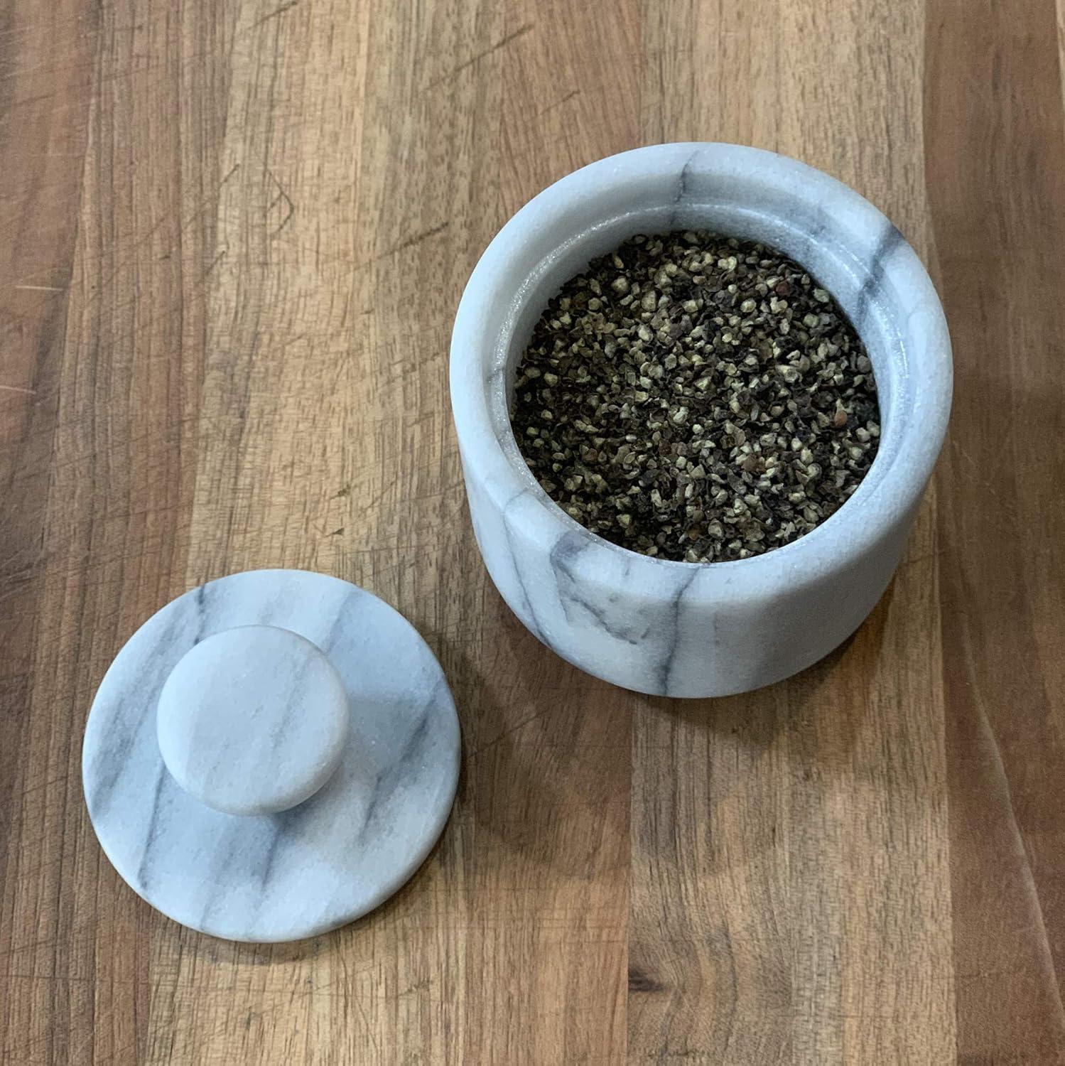Fox Run Brands Fox Run Brands Marble Salt Cellar, White