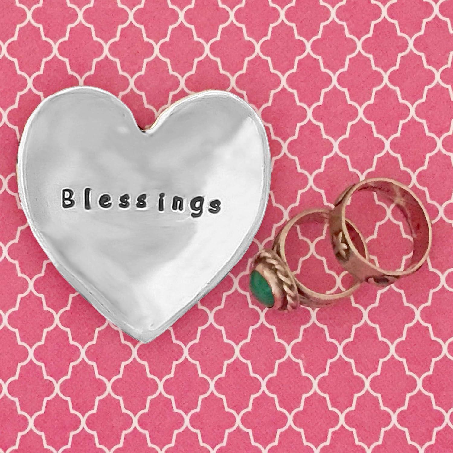 Basic Spirit Blessings Pewter Trinket Bowl Ring Dish Handcrafted Gift Box Inspirational