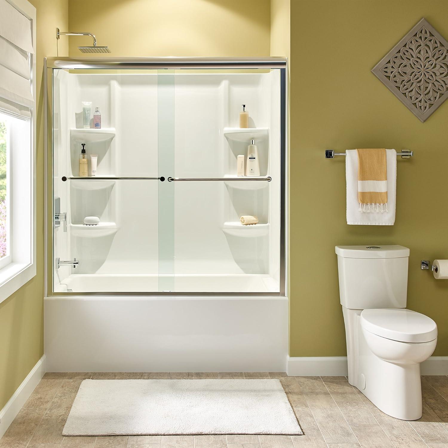 American Standard Studio 32'' W 60.94'' D 58'' H Direct To Stud Plastic Wall