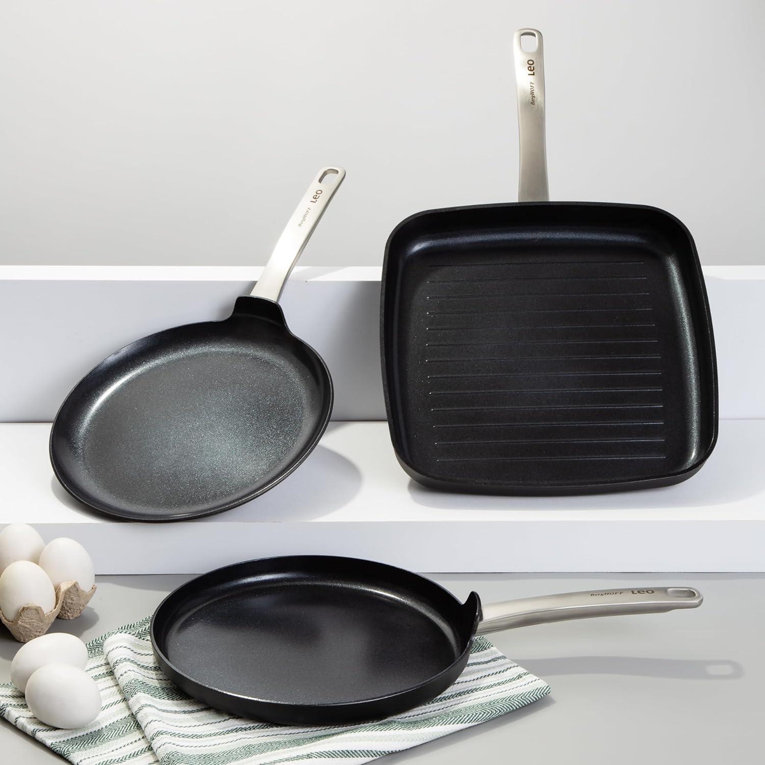 BergHOFF BergHOFF Leo Graphite Nonstick Ceramic Pancake Pan 10.25", Sustainable Recycled Material