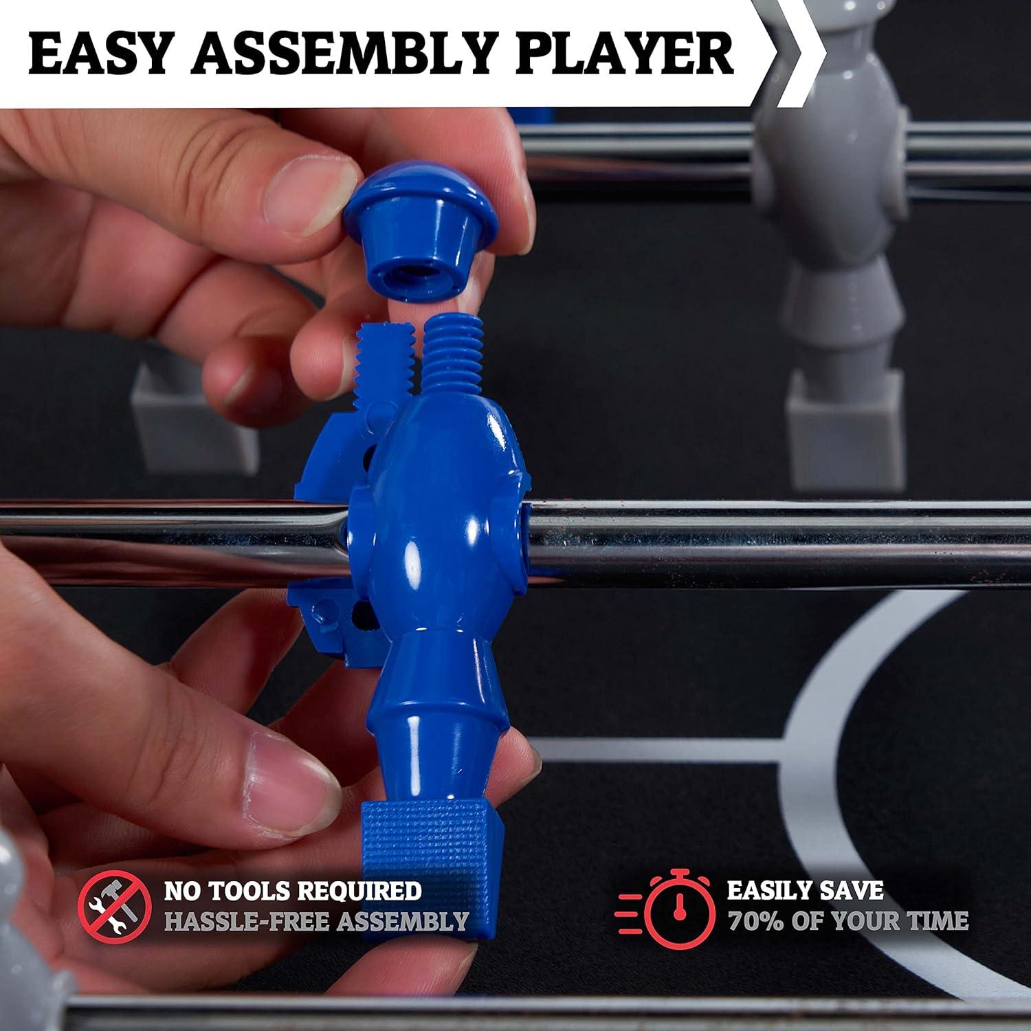 Hall of Games Foosball Tables Multiple Styles, Soccer with Durable & Stylish Designs with Tabletop Sports Soccer Balls, Perfect for Family Game Rooms