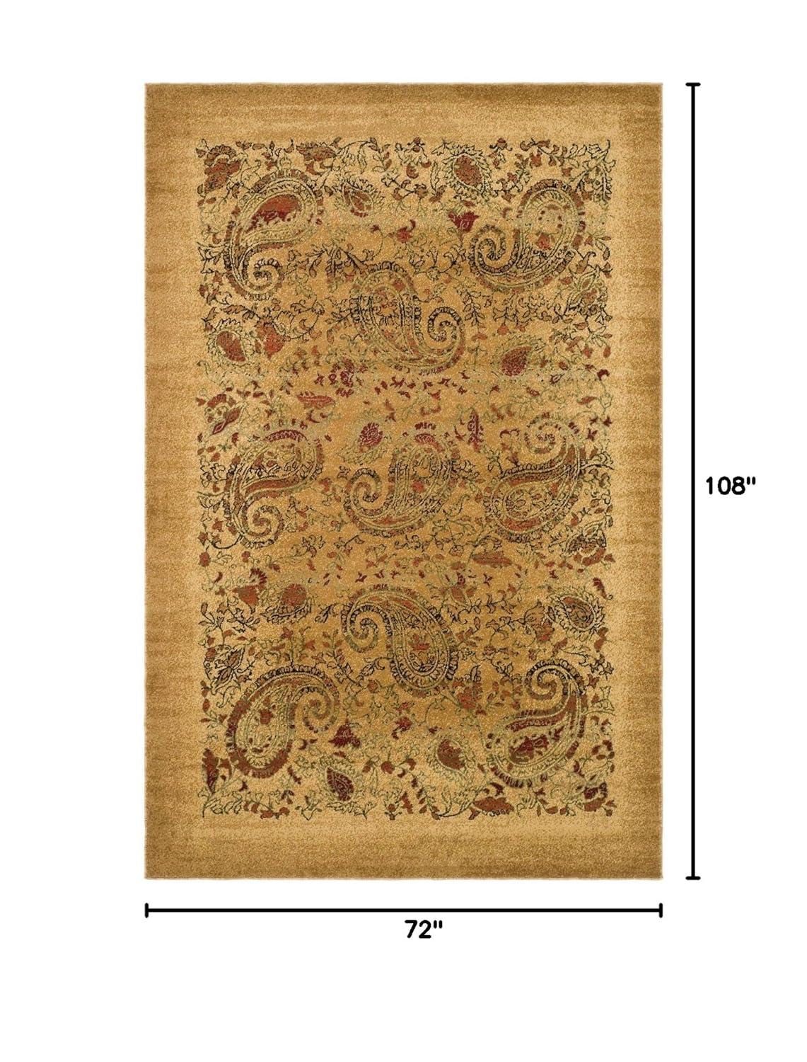 Lyndhurst LNH224 Power Loomed Area Rug - Beige/Multi - 6'x9' - Safavieh